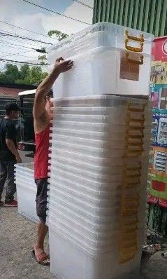 205L clear storage boxes (Category: Storage Boxes & Baskets) located in Quezon City. Submitted by uno_store (Listing ID 1417367249, Image 3). Description: ‼️ ‼️ GRAND DEALS - SALE SALE ‼️ ‼️ ✅ 💯 % Durable ✅ always new stocks ✅ always available B I G ✅ D I S C O U N T ✅ F O R ✅ B U L K ✅ O R D E R S ‼️ ‼️ Open for wholesale/Suppliers/Dealers/Distributors ‼️ ‼️ ✅ Proof of Delivery 40 boxes 205L storage boxes BIG BIG clear SOLD SOLD bound to ERMC t