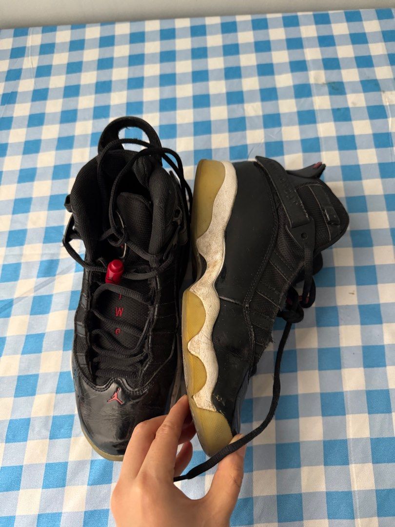 Air Jordan 6 Black Gym Red (Category: Sneakers) located in Manila. Submitted by marieb_ (Listing ID 1417363975, Image 2). Description: UK 5 US 5.5Y.