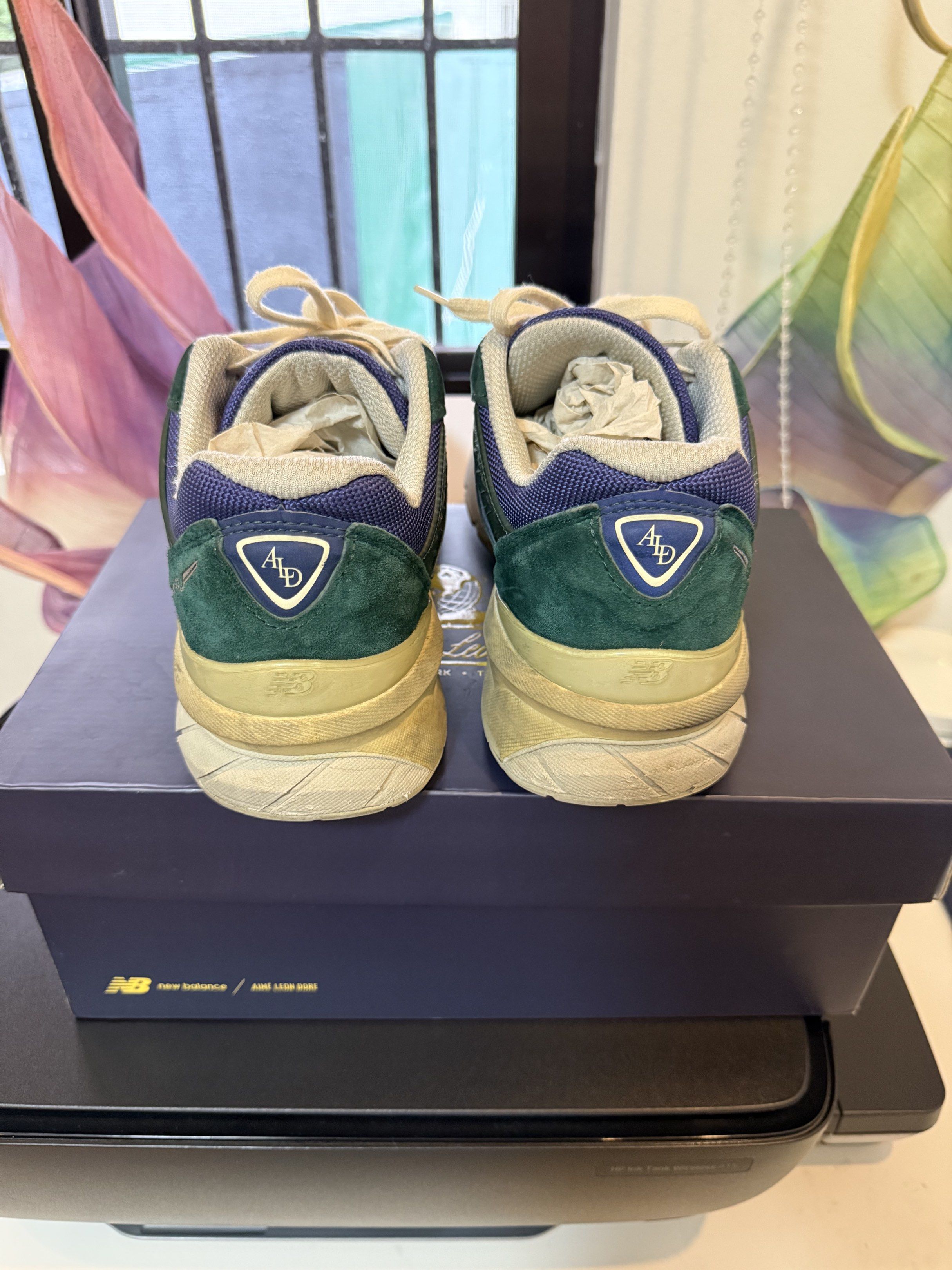 ALD NB 990v5 (Category: Sneakers) located in Pasig City. Submitted by andre_suarez (Listing ID 1417369924, Image 3). Description: Aime Leon Dore x New Balance 990v5. Local release via Commonwealth. US 9. With box and extra laces. .
