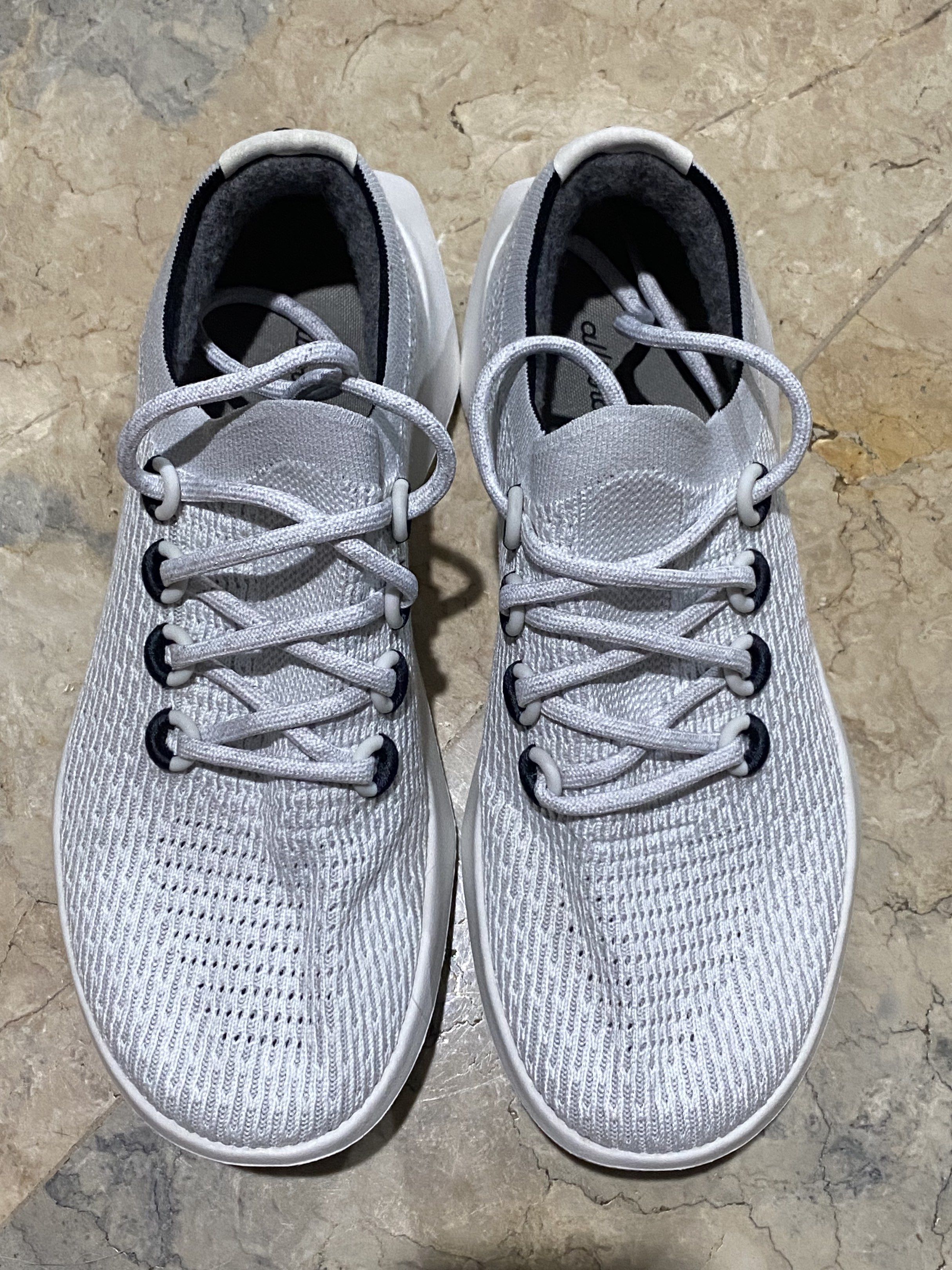 Allbirds Women's Tree Dasher 2 (Category: Sneakers) located in Pasig City. Submitted by neka2017 (Listing ID 1417280309, Image 1). Description: - Allbirds Women's Tree Dasher 2 sneakers - Color: Light Grey - Sole: White - Eyelets: Dark Blue - Size: US 10, UK 7-7.5, EU 40 - Made in Vietnam - Features a breathable knit upper - Cushioned sole for comfort - Allbirds logo on heel.