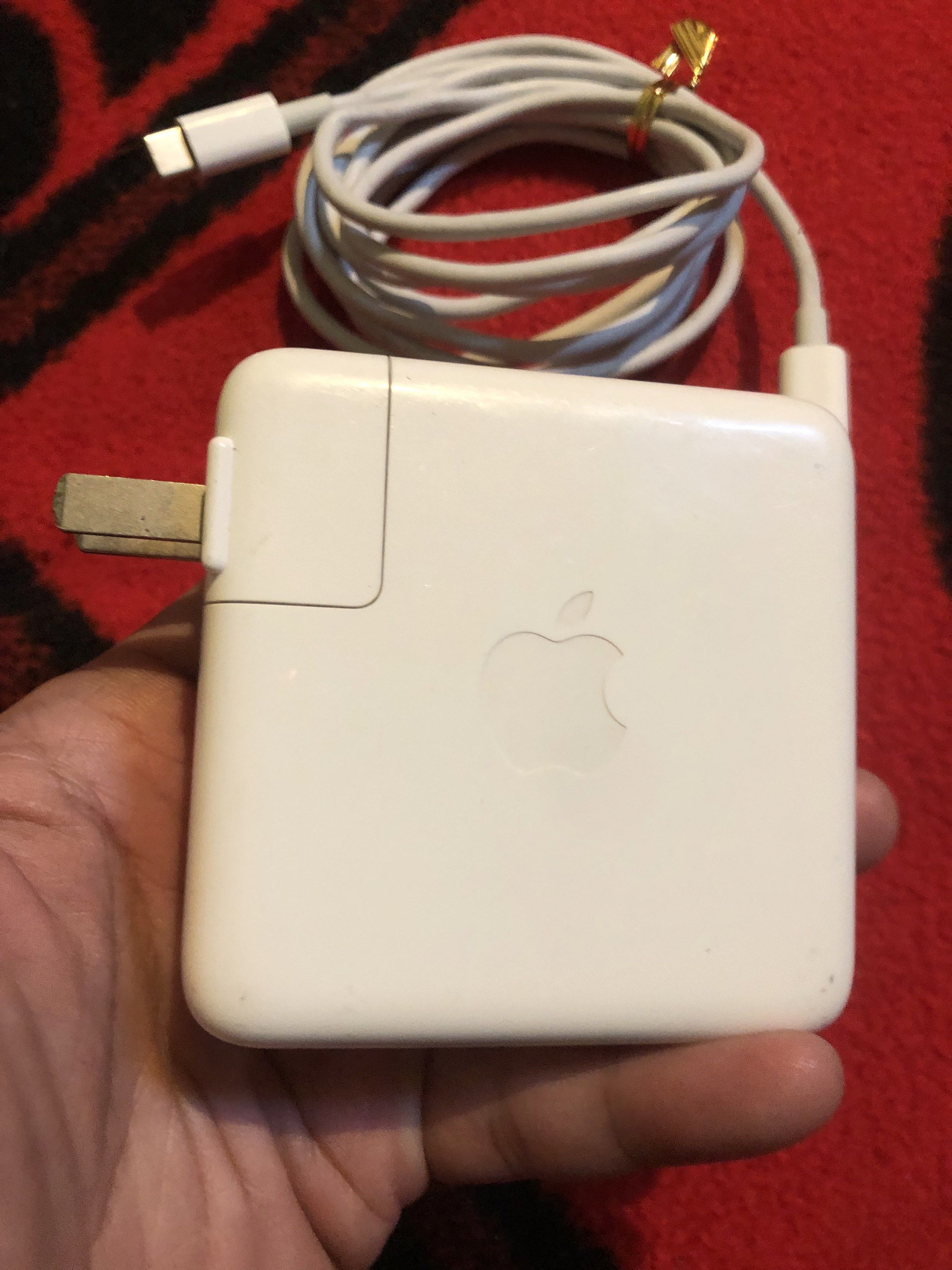 Apple 67W usb type C adapter (Category: Chargers) located in Quezon City. Submitted by markgolveo (Listing ID 1417258627, Image 2). Description: Apple 67W usb type C adapter.
