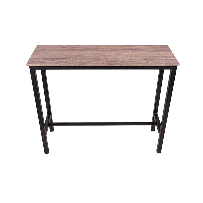 Bar Table - 120cm x 40cm x 100cm (Category: Tables & Sets) located in Quezon City. Submitted by skylar_15 (Listing ID 1417381310, Image 3). Description: Bought at Mandaue for 3,300 Selling for 2,500 This 4-seater bar table is designed for any bar dining moment, with a sturdy rectangular MDF tabletop laminated in a wood-look PVC. The table has sturdy metal legs and frames, as well as ring supports that act as a footrest and additional support, ens