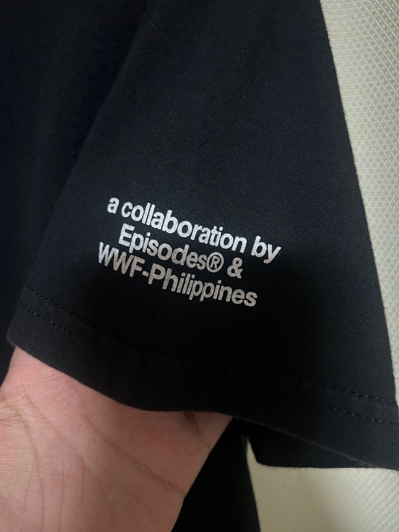 Black Shirt (Category: Tshirts & Polo Shirts ) located in Makati City. Submitted by helpmedeclutter03 (Listing ID 1417253709, Image 3). Description: - Episodes x WWF Collab Shirt - Thick great material - No damage, used lightly - Up to L-XL.