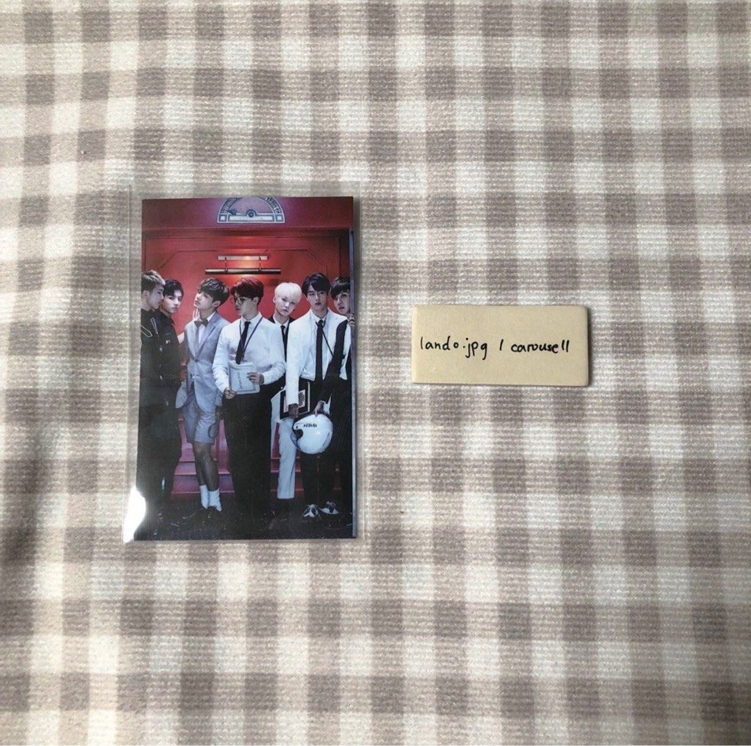 BTS Young Forever Dope Group Official Photocard (Category: K-Wave Merchandise) located in Navotas City. Submitted by imaushi (Listing ID 1417329434, Image 1). Description: wts/lfb: bts young forever dope group photocard from my personal collection! rfs: not a fan anymore. • dop: up to 2 weeks • condition: 7/10 it's BENT. please see pictures. price is final. • shipping fee is shouldered by the buyer. i ship on weekends! mode of payment is through 