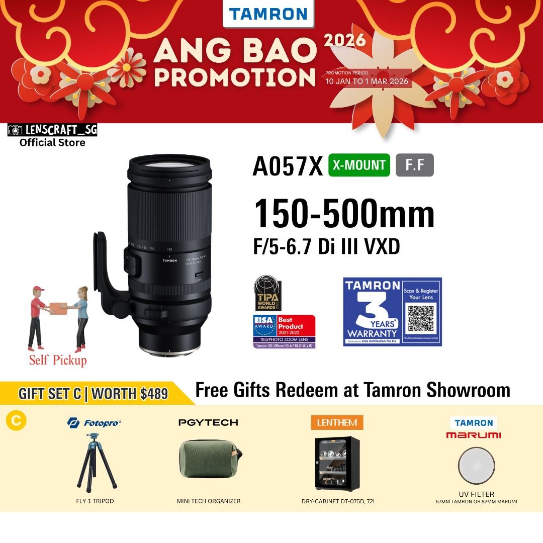 CNY 2026] A057 | Tamron 150-500mm F5-6.7 DI III VXD [Sony E / Fujifilm X /  Nikon Z], Photography, Lens & Kits on Carousell
