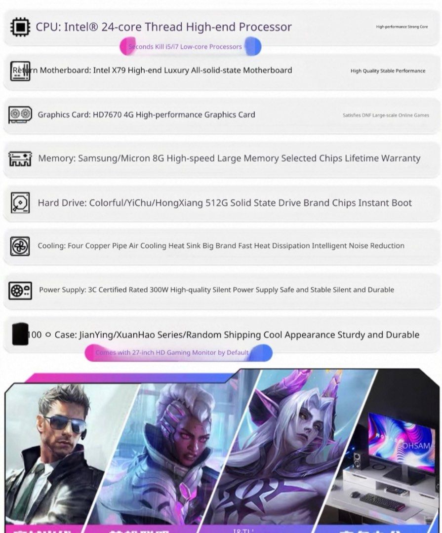 Gaming PC with RGB Fans65605626206851113