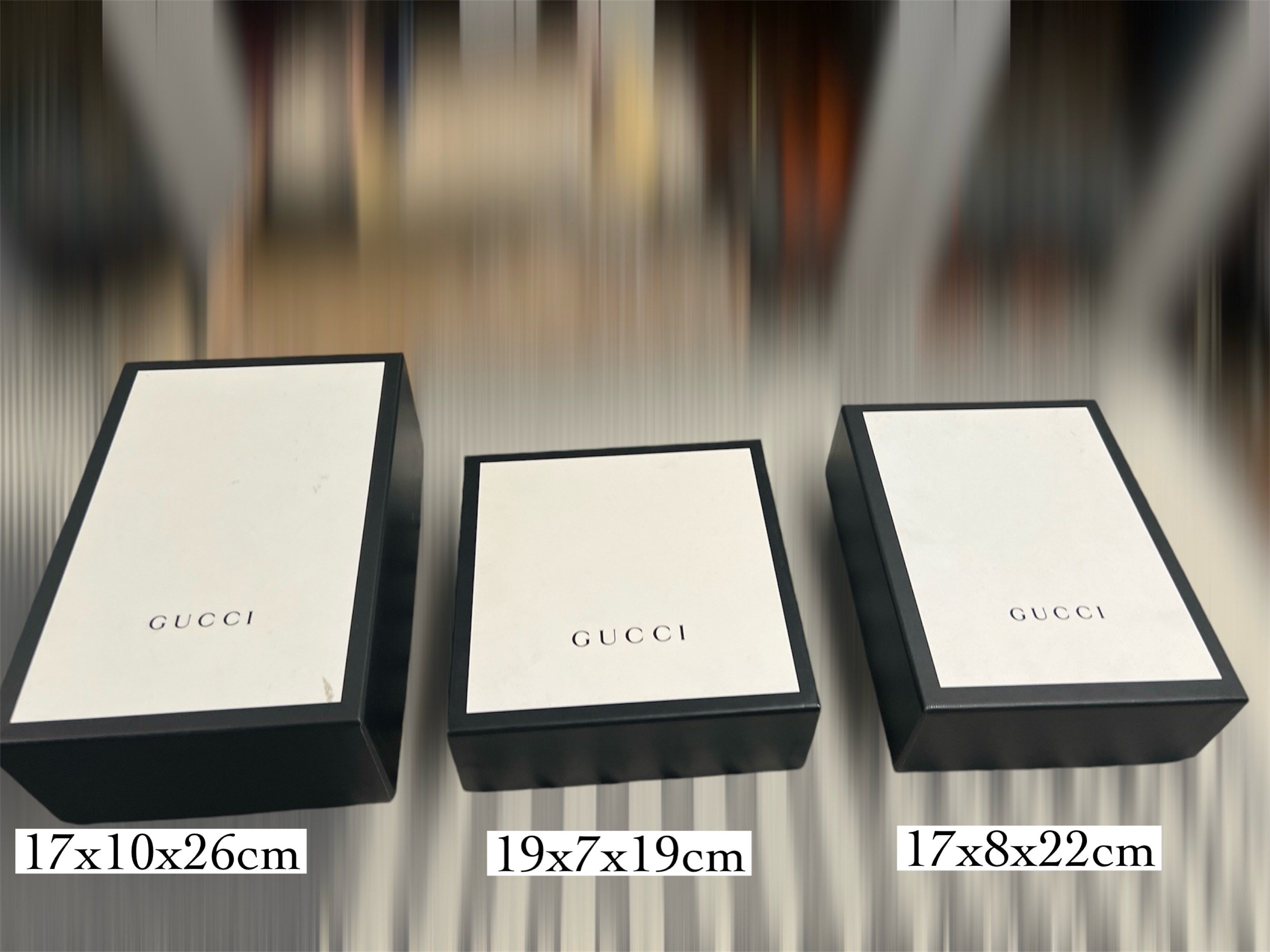 Gucci box (Category: Luxury Bags & Wallets) located in Manila. Submitted by murafinds26 (Listing ID 1417299243, Image 1). Description: Guaranteed authentic ₱1500 each .