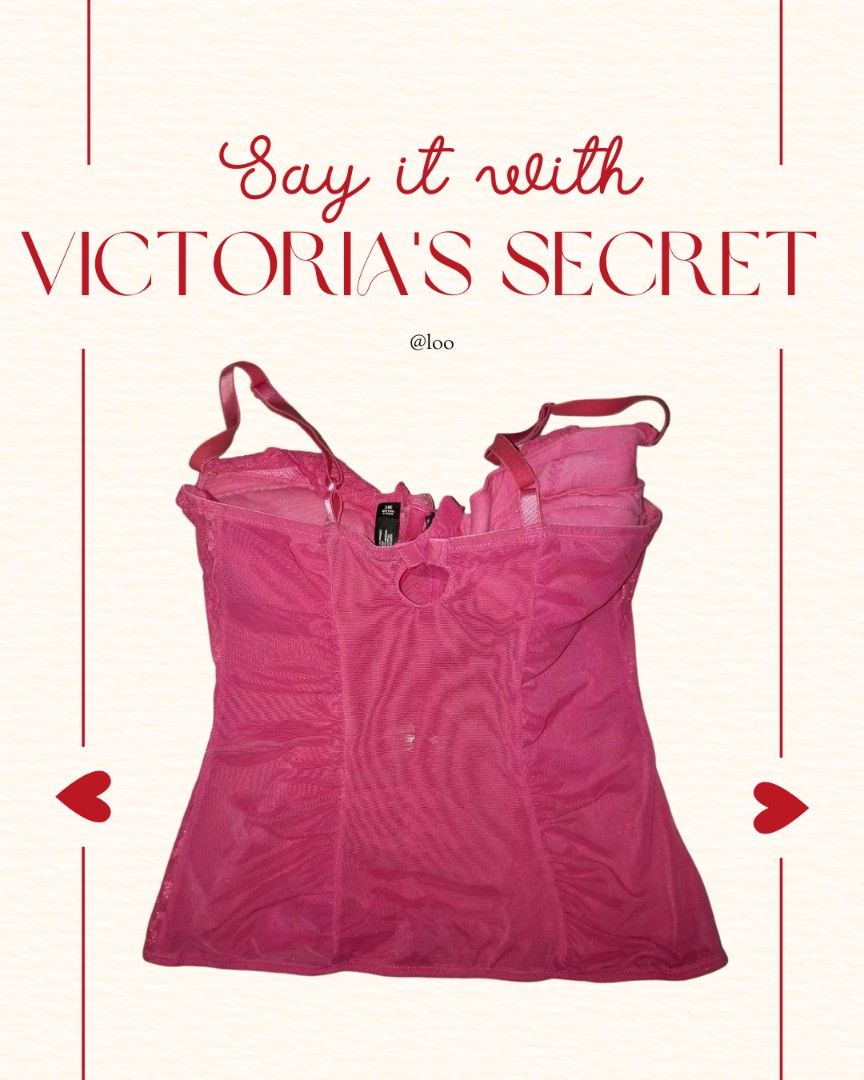 HOT PINK CORSET (Category: Others Tops) located in Tuguegarao City. Submitted by decluttwith_hs (Listing ID 1417347850, Image 3). Description: Victoria's secret tag.