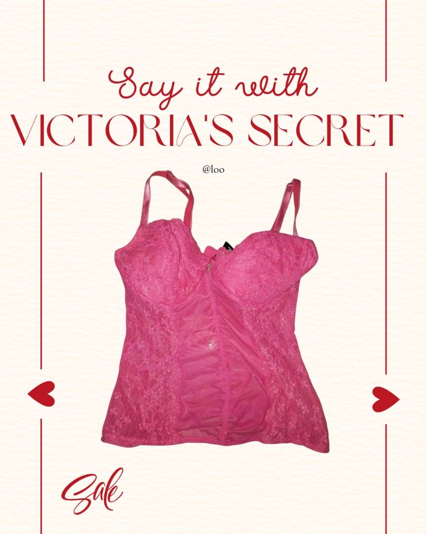 HOT PINK CORSET (Category: Others Tops) located in Tuguegarao City. Submitted by decluttwith_hs (Listing ID 1417347850, Image 1). Description: Victoria's secret tag.