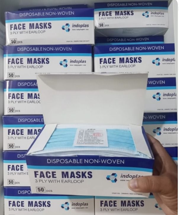 INDOPLAS SURGICAL MASK 50 PCS PER BOX (Category: Medical Supplies & Tools) located in Quezon City. Submitted by zyra26 (Listing ID 1417233863, Image 1). Description: .