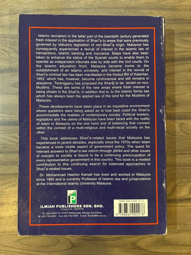 Islamic Law in Malaysia Issues and Developments / Mohammad Hashim ...