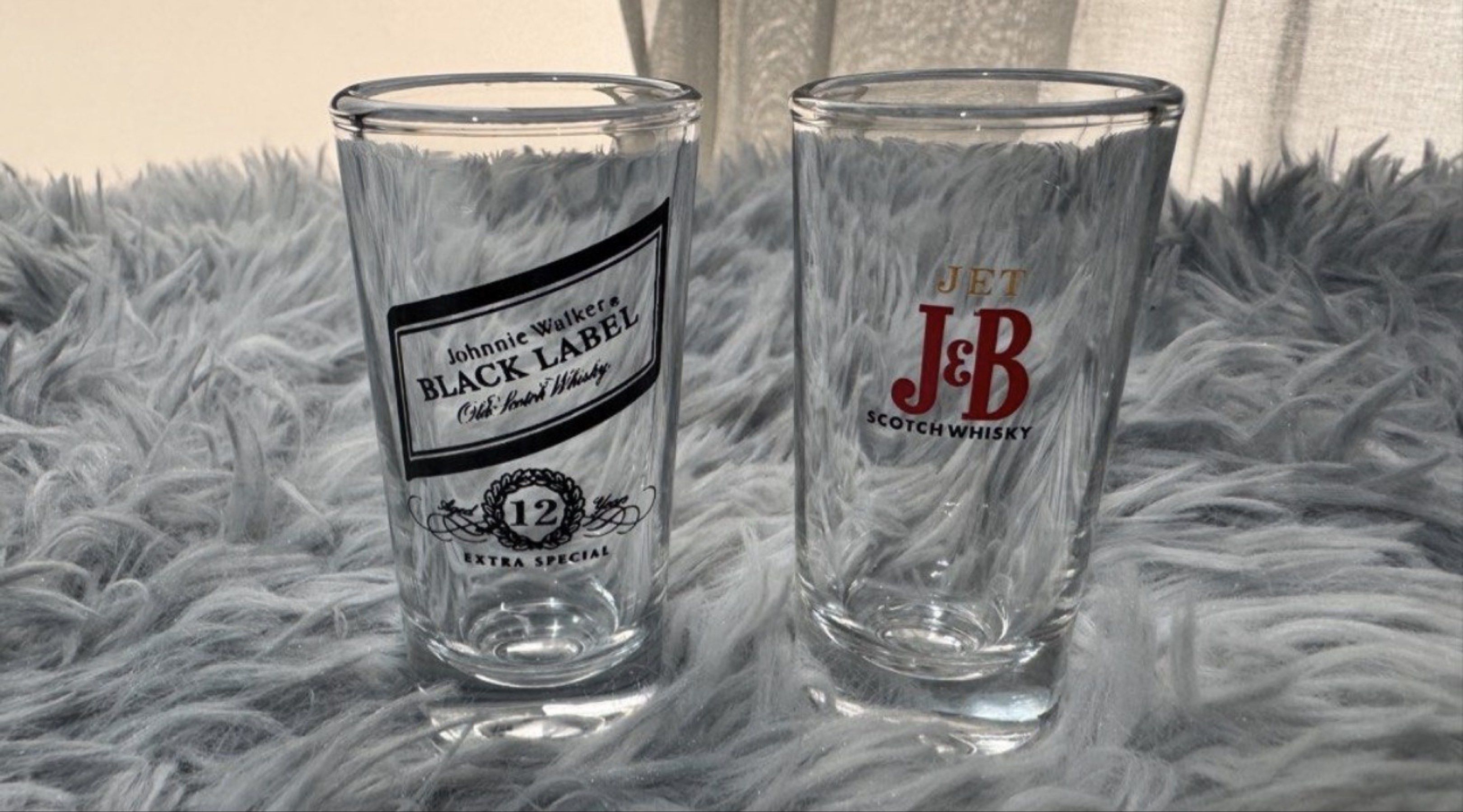 JOHNNIE WALKER BLACK LABEL & J&B SHOT GLASSES (Category: Beverages) located in Quezon City. Submitted by jedagustin (Listing ID 1417342155, Image 1). Description: FOR SALE: SHOT GLASSES ✔️Disused ✔️Decluttering ✔️Open to best offer ✔️J&B Scotch Whisky ✔️Johnnie Walker Black ✔️Set includes two shot glasses ✔️Ideal for enjoying your favorite spirits ✔️Please let us know if you have any questions ✔️We hope to see this item find a new home with you ✔