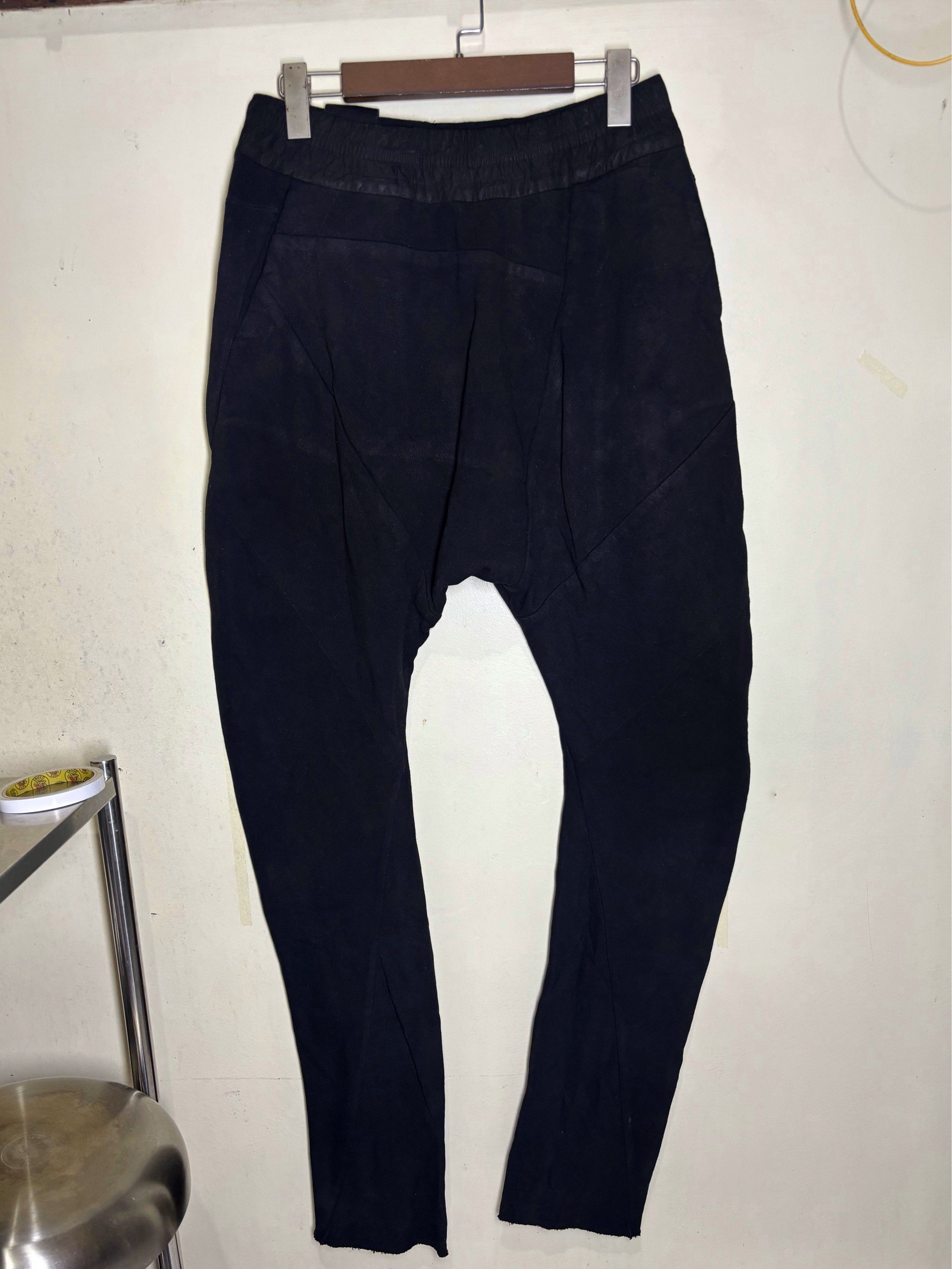 Julius FW 2016-2017 Black Drop Crotch Sweatpants Pants (Category: Jeans) located in Baguio. Submitted by db_clothing (Listing ID 1417238847, Image 1). Description: - Julius black drop crotch pants - From the Fall-Winter 2016-2017 collection - Made of cotton sweat material - Size 3 - Made in Japan - Unique, relaxed fit design - Perfect for a modern, edgy look.