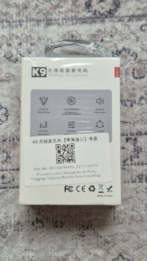 K9 Wireless Lavalier Microphone for iPhone65195089202435113