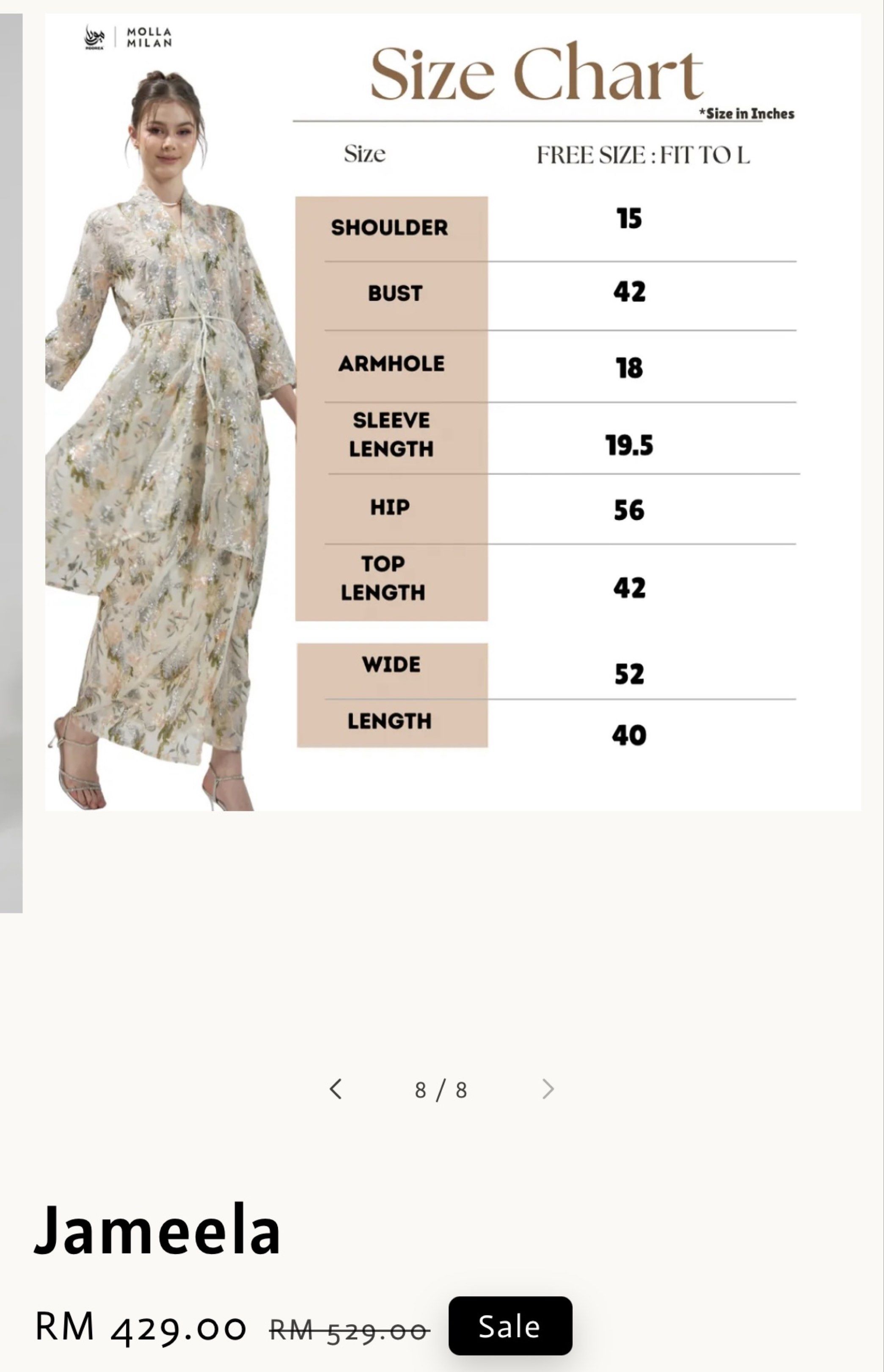 New Traditional Dress For Women 2026.Molla Milan Jameela Baju Kurung 2026 raya, Women's Fashion, Dresses ...