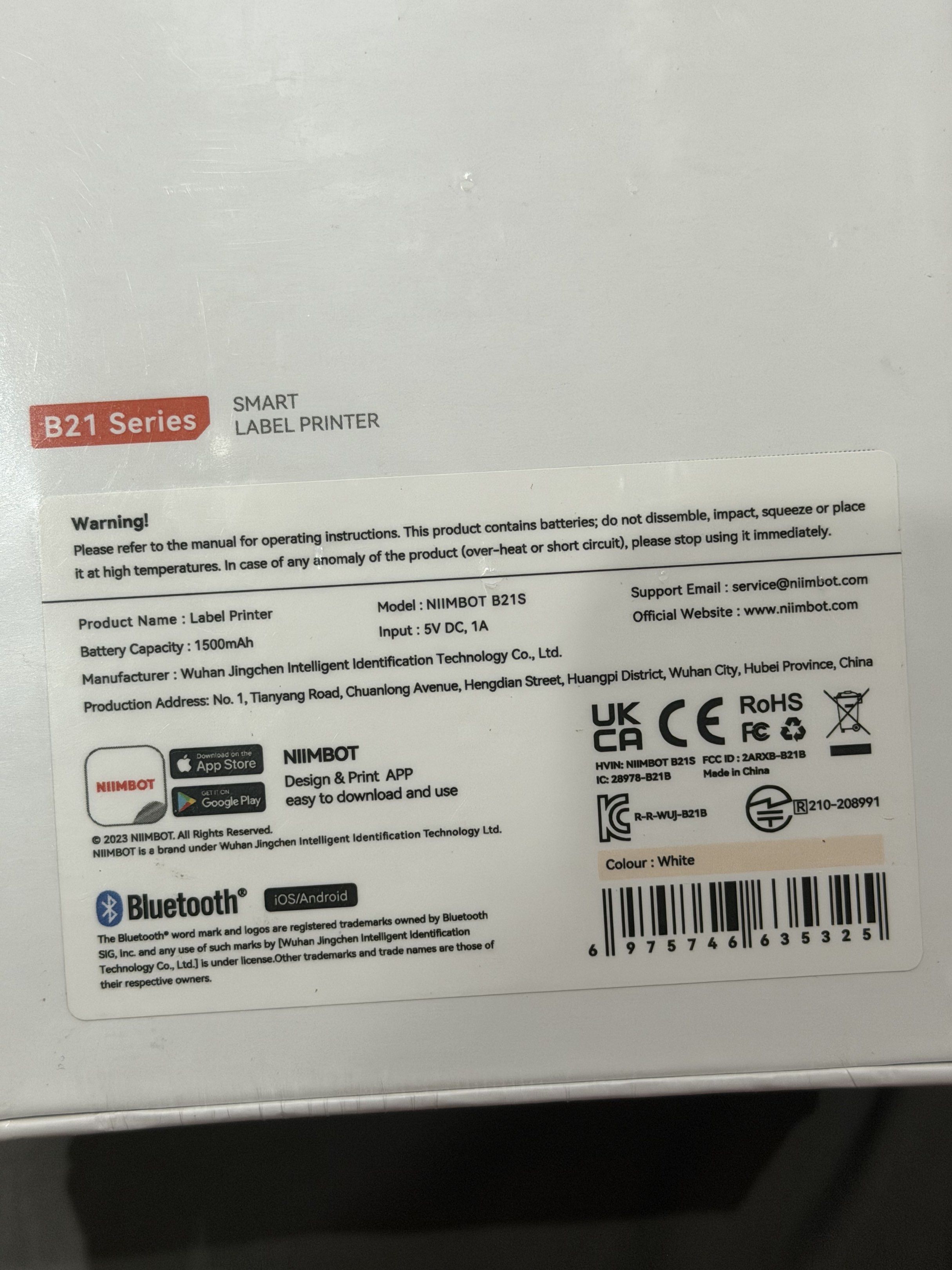 NIIMBOT B21 Series Smart Label Printer (Category: Printers, Scanners & Copiers) located in Manila. Submitted by pialoved (Listing ID 1417271465, Image 2). Description: .
