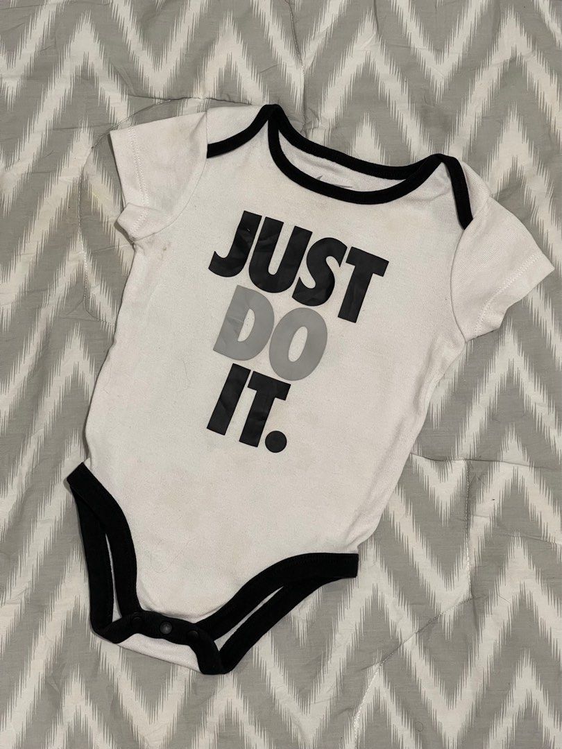 Nike Just Do It Onesie for 12mos (Category: Babies & Kids Fashion) located in Quezon City. Submitted by rmprelovedkidsnbabycollection (Listing ID 1417234132, Image 1). Description: .