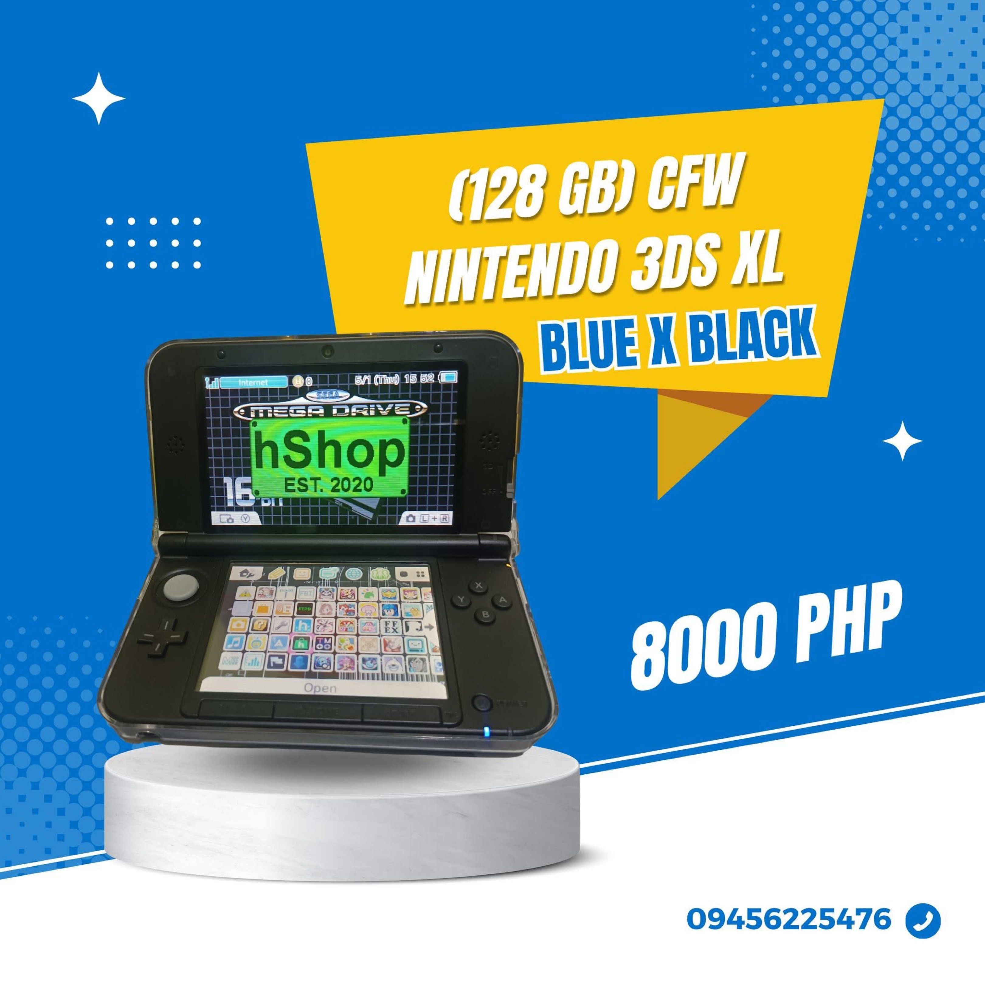 Nintendo 3DS XL "Blue Black" (128GB CFW) (Category: Nintendo) located in Paranaque City. Submitted by lxtrgianne (Listing ID 1417342016, Image 1). Description: 🎮 Nintendo 3DS XL "Blue Black" (128GB CFW) Price: ₱8,000 only! (Price may change without prior notice) ✅ Inclusions & Specs: • Case and charger included • Crisp, responsive buttons • All buttons are fully functional • Camera works perfectly and has great quality • H-Shop Installed – downl