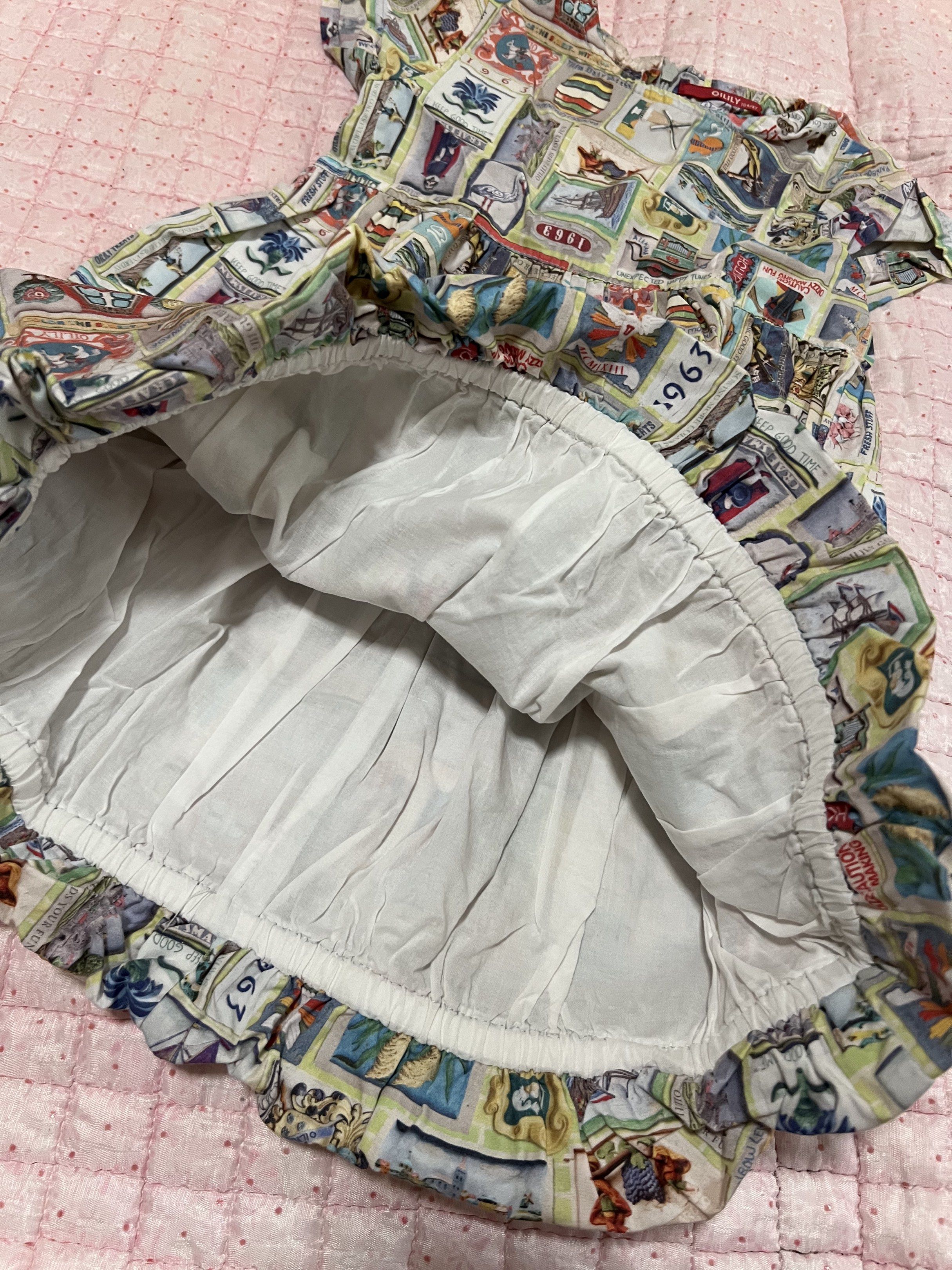 Ollily Dress 104/4Y (Category: Babies & Kids Fashion) located in Bulacan. Submitted by nickxee (Listing ID 1417234609, Image 3). Description: - Ollily dress - Colorful print - Round neckline - Short sleeves - Size: 104/4Y (fits 4-year-olds) - Fitted bodice - Flared skirt - Back zipper closure - White lining Very nice when worn perfect for travel ootd PM to see when worn photos .
