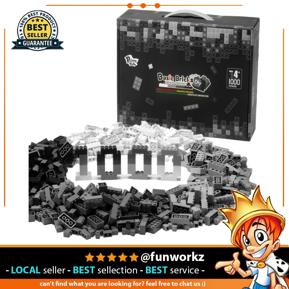Pairez Toys 1000 Piece Blocks for Building, Classic Bulk 2x4 Basics ...