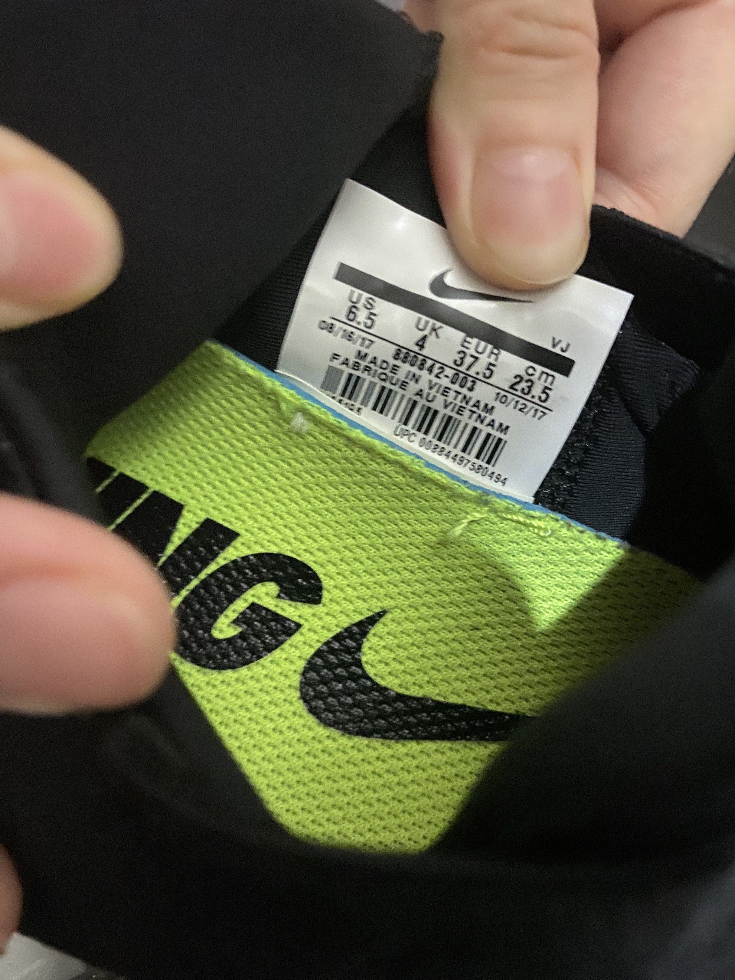 Preloved Nike Free RN Flyknit 2017 Black Sneakers (Category: Sneakers) located in Quezon City. Submitted by inmycloset03 (Listing ID 1417287977, Image 3). Description: - Preloved Nike Free RN Flyknit 2017 Sneakers - Color: Black - Size: EU 37 / UK 4 / US 6.5/ 23cm - Features Flyknit material for comfort - Flexible design Location is in qc Sf on buyers acc Thanks.