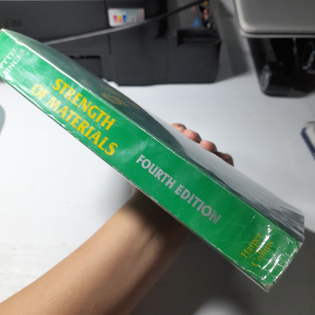 PYTEL & SINGER Strength of Materials 4th Edition (Category: Textbooks) located in Daet. Submitted by pickxie.ph (Listing ID 1417339768, Image 3). Description: - With plastic cover - Lightly used, no damages - Includes topics in Strength of Materials, Mechanics of Deformable Bodies.