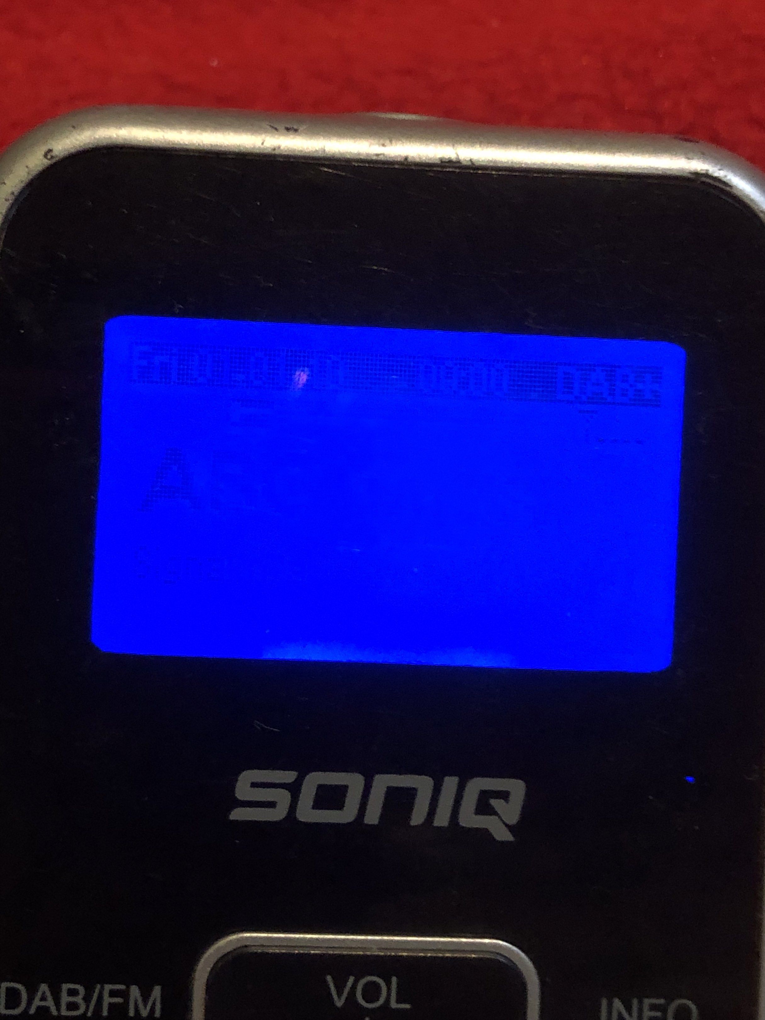 SoniQ Dab+ portable FM player radio (Category: Portable Music Players) located in Quezon City. Submitted by markgolveo (Listing ID 1417225971, Image 2). Description: SoniQ Dab+ portable FM player radio 3pcs aaa batteries operated Tested okay all functionalities and buttons Good signal coverage Clear clean audio output Issue is signs of screen blue burn but still manageable to see.