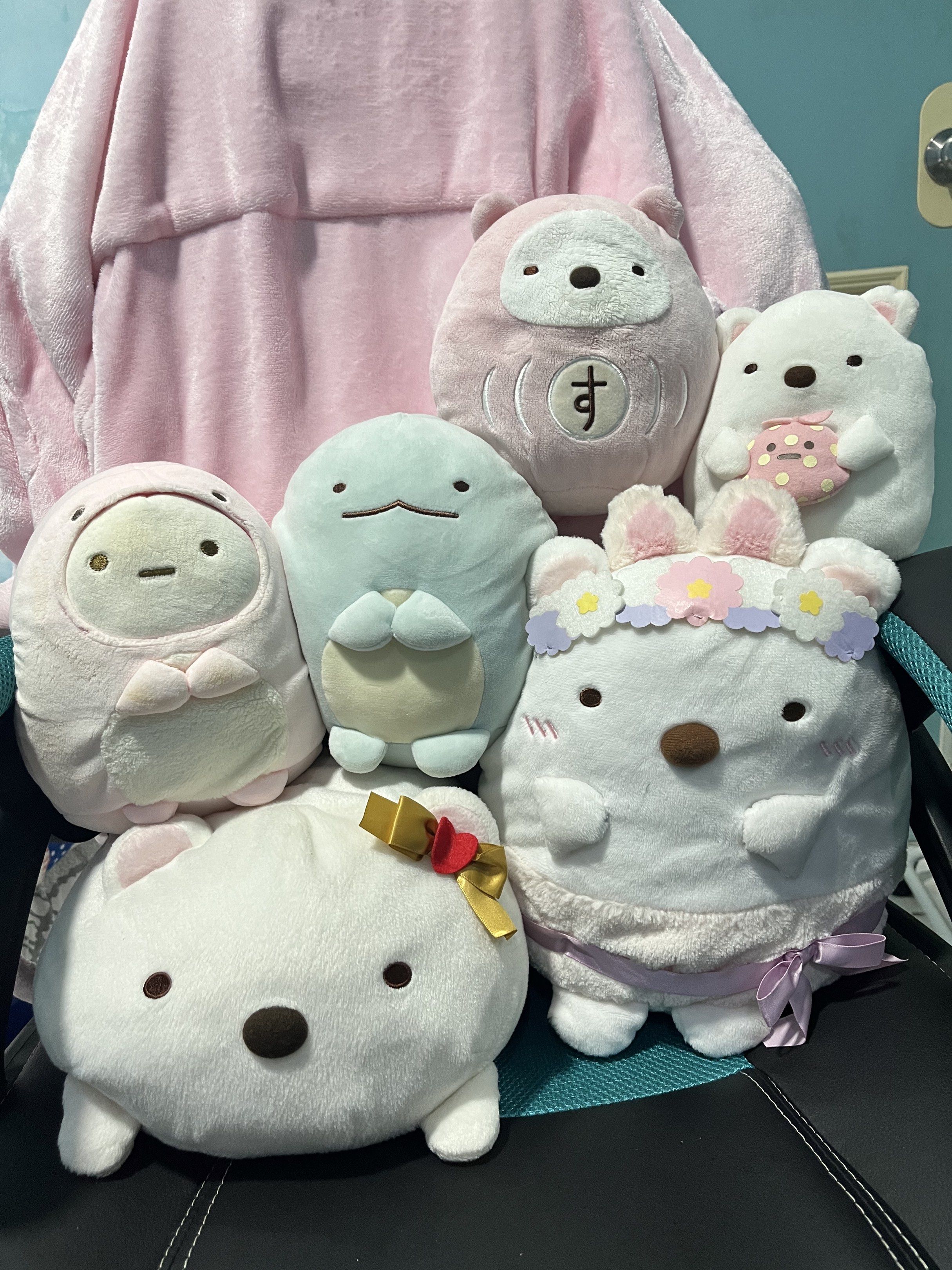 Sumikko Gurashi Plushies (Category: Plushies & Soft Toys) located in Quezon City. Submitted by absinthee (Listing ID 1417346068, Image 1). Description: - selling as bundle only - 550 php for all - some need wash mop: gcash mod: j&t sdd loc: nova qc.