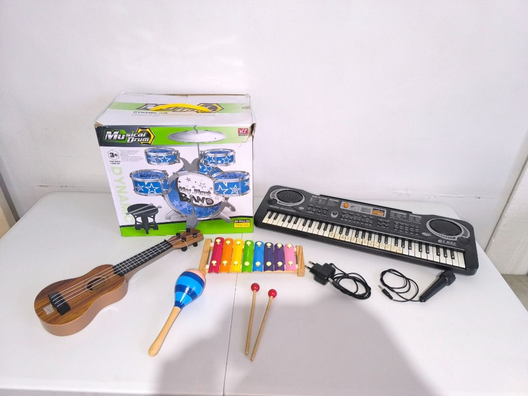 Take all Garage Sale Musical Drum Set with Keyboard and Instruments ...