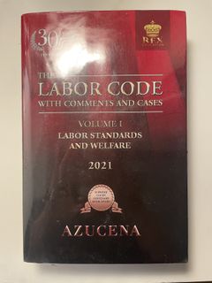 The Labor Code with Comments and Cases Volume I, Hobbies & Toys, Books ...