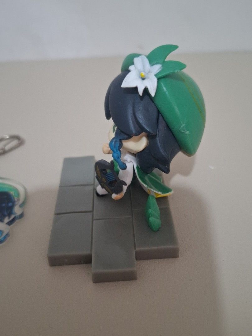 Venti figurine with keychain Genshin Impact (Category: Figurines & Statues) located in Tacloban City. Submitted by cheebamay (Listing ID 1417290001, Image 3). Description: loc: tacloban city - figurine and acrylic keychain - venti from genshin impact issue: figurine moves a slight back (see last pic).