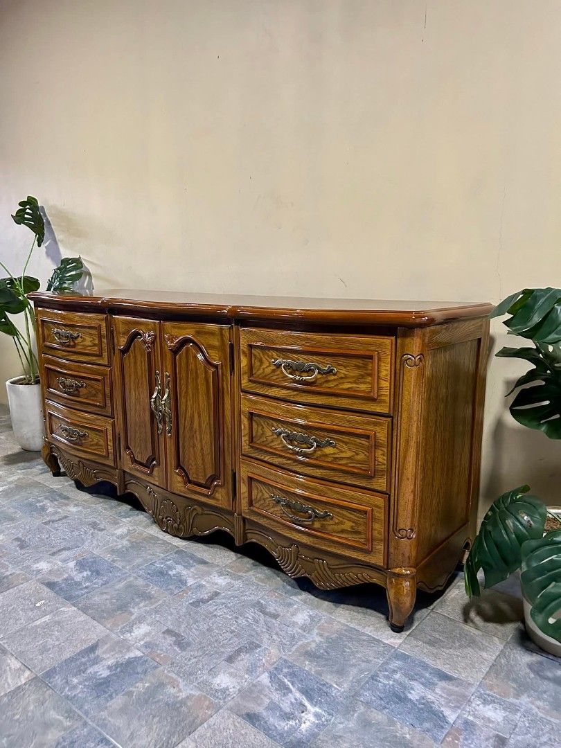 Wooden Dresser with Multiple Drawers (Category: Tables & Sets) located in Valenzuela. Submitted by princeraya55649 (Listing ID 1417337766, Image 3). Description: Imported Solid Wood Buffet Table from Korea Super ganda at Solid Wood P19,999 Only 71x33x21in Super Solid Wood Super Ganda Heavy Duty No issue Good Condition Minor Scratch only From Korea .