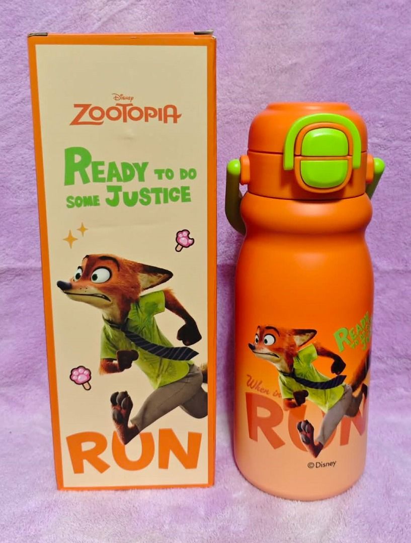 《周邊》【現貨】 特賣 陸版 正版 迪士尼 Disney 學士杯 水壺 650mL 動物方城市 Zootopia 胡尼克, 哩哩扣扣, 其他在旋轉拍賣