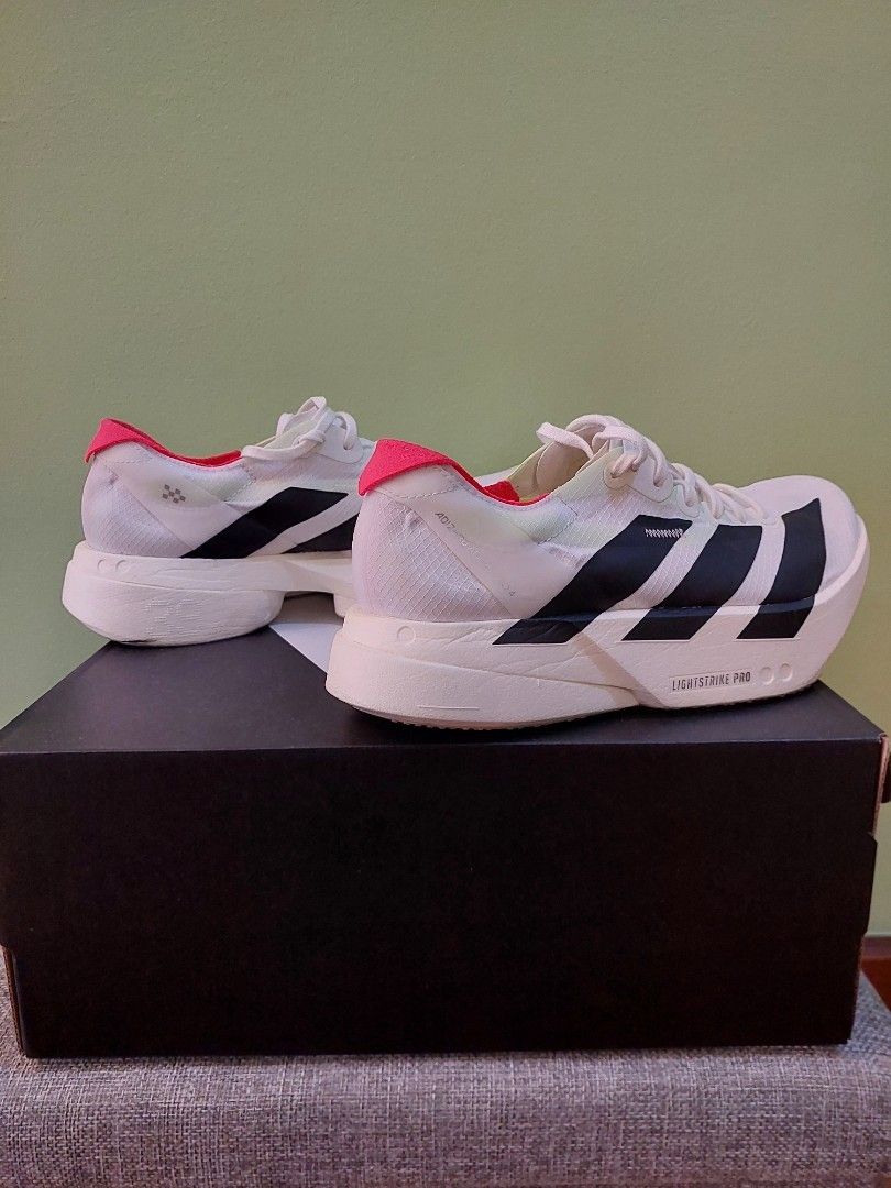 Adidas Adios Pro 4 - Women (Category: Sneakers) located in Manila. Submitted by fdeschamp (Listing ID 1417443460, Image 2). Description: Adidas Adios Pro 4 - Womens Size: US 6 Milage: 20+km RFS: Prefer different brand Shipping c/o buyer Meet-ups: Quezon City.