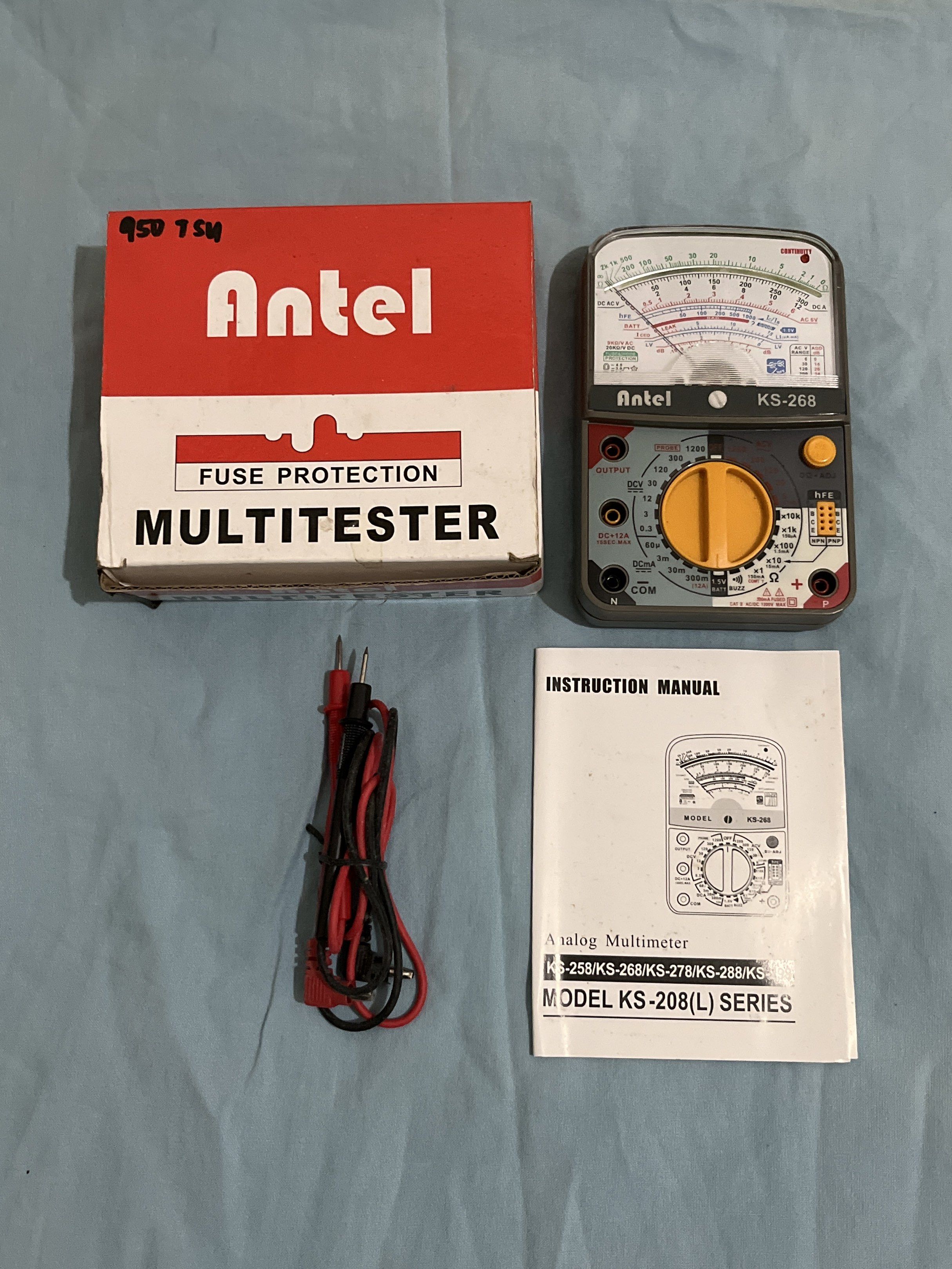 Antel Analog Multimeter (Category: Electrical, Adaptors & Sockets) located in Iloilo. Submitted by syrahmay08 (Listing ID 1417529365, Image 1). Description: - Antel Analog Multitester/ Multimeter - Everything in the photo is included - Not tested if working - comes with box and manual rfs: naka tambak lang loc: iloilo price + sf.