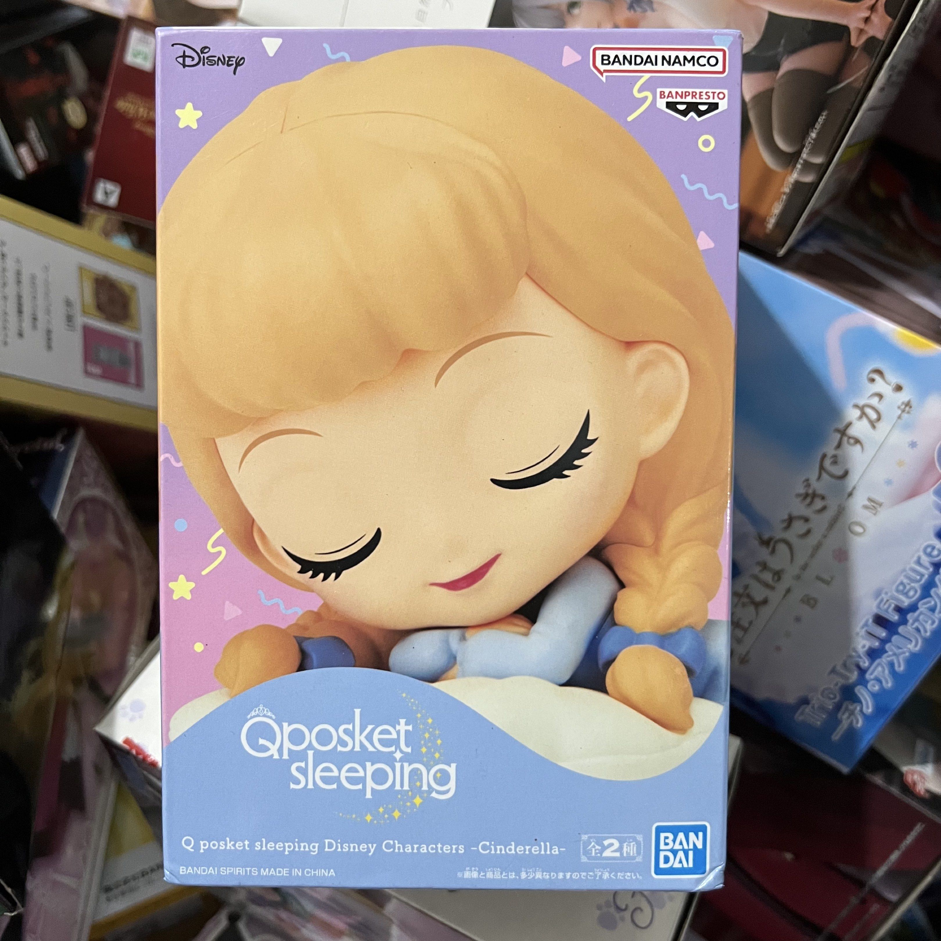 Bandai Q Posket Sleeping Cinderella Figure (Category: Designer & Blind Box Toys) located in Pasig City. Submitted by pinkfluff17 (Listing ID 1417446528, Image 1). Description: Cinderella - Q Posket - Cinderella (Sleeping Ver. A). Disney Characters series. Made by Bandai/Banpresto. Collectible item..