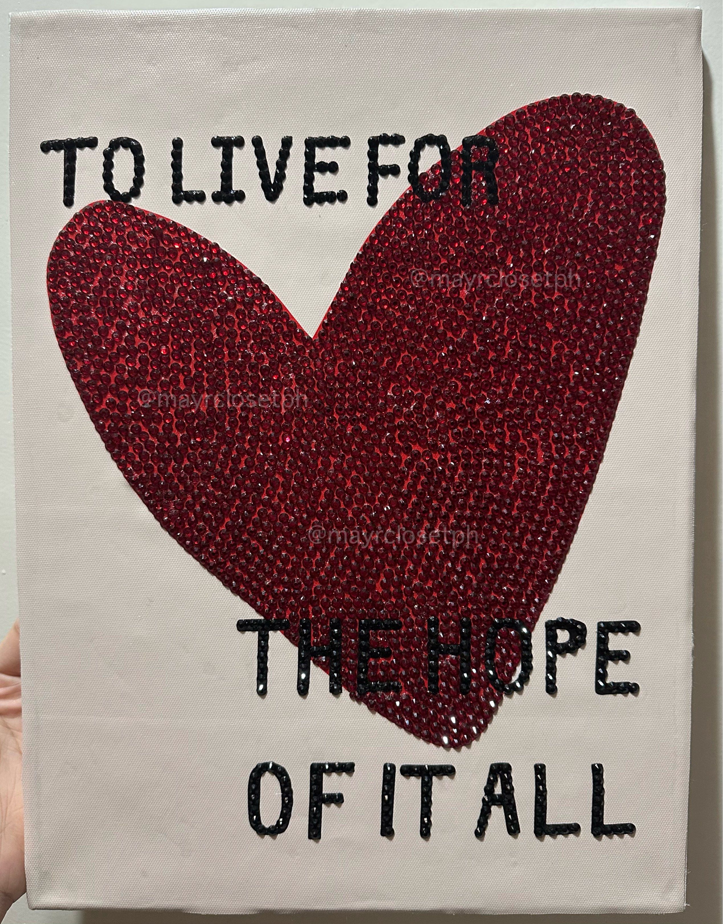 Bedazzled Art Poster (30x40 cm) (Category: Art & Prints) located in Manila. Submitted by mayrclosetphbackup (Listing ID 1417468276, Image 2). Description: • 1 pc. ready made already • NO LOWBALLERS. last price already • can be hung on the wall 🏷️ taylor swift lyrics to live for the hope of it all august folklore album rhinestone art kit diamond painting artwork canvas art diy project rhinestone painting.