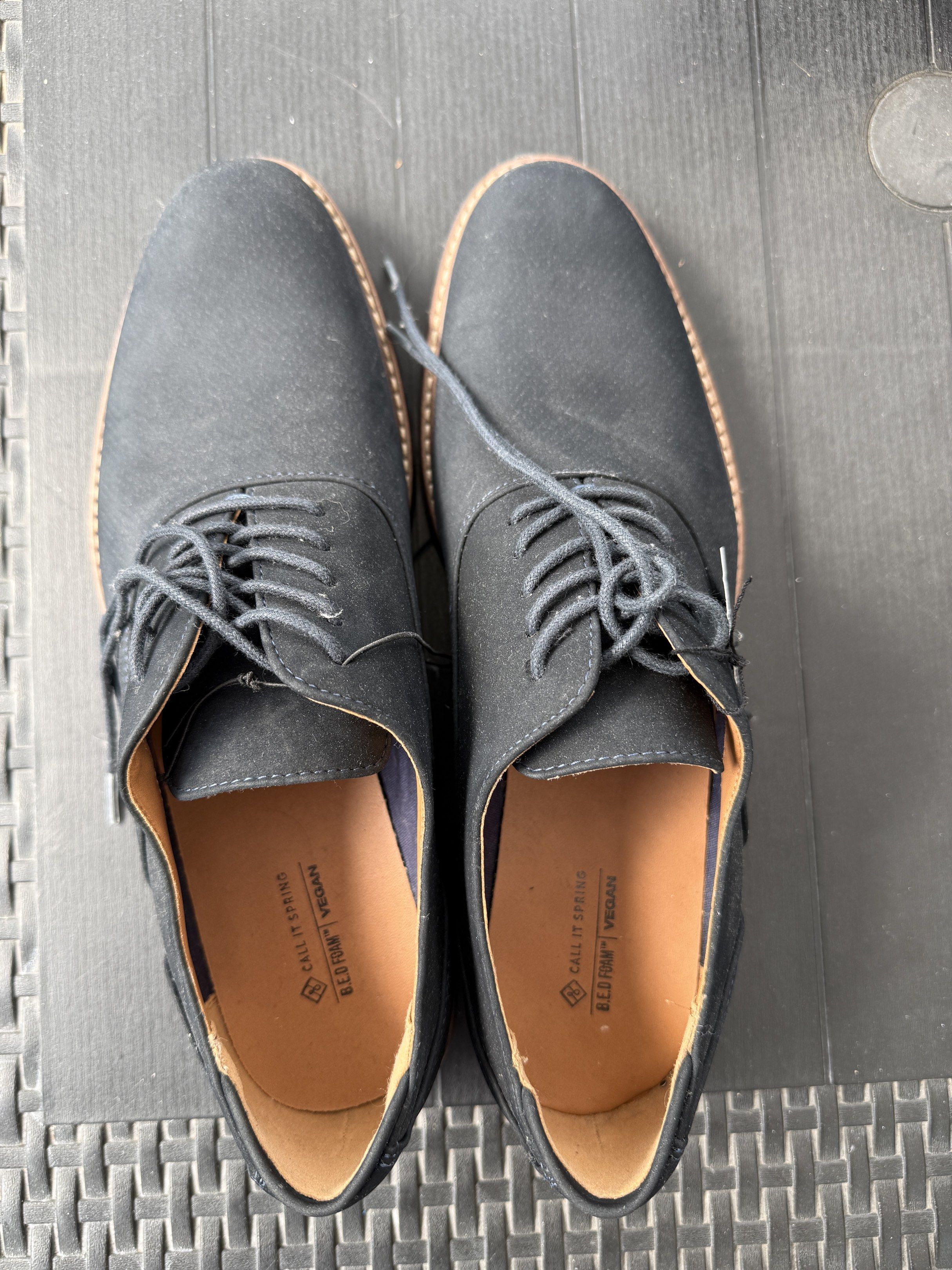 Call It Spring B.E.D Foam Dress Shoes (Category: Dress Shoes) located in Makati City. Submitted by technmd7 (Listing ID 1417467678, Image 2). Description: - Call It Spring dress shoes - Classic black lace-up design - Comfortable B.E.D Foam insole - Stylish brown sole trim - Brand new with tag - Perfect for formal events or everyday sophistication -Dark Blue.