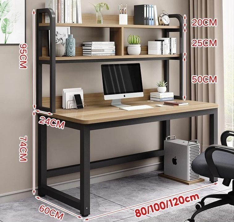 Computer Study Table | Sturdy Desk With Bold 5cm Steel Legs | Thick 1 ...
