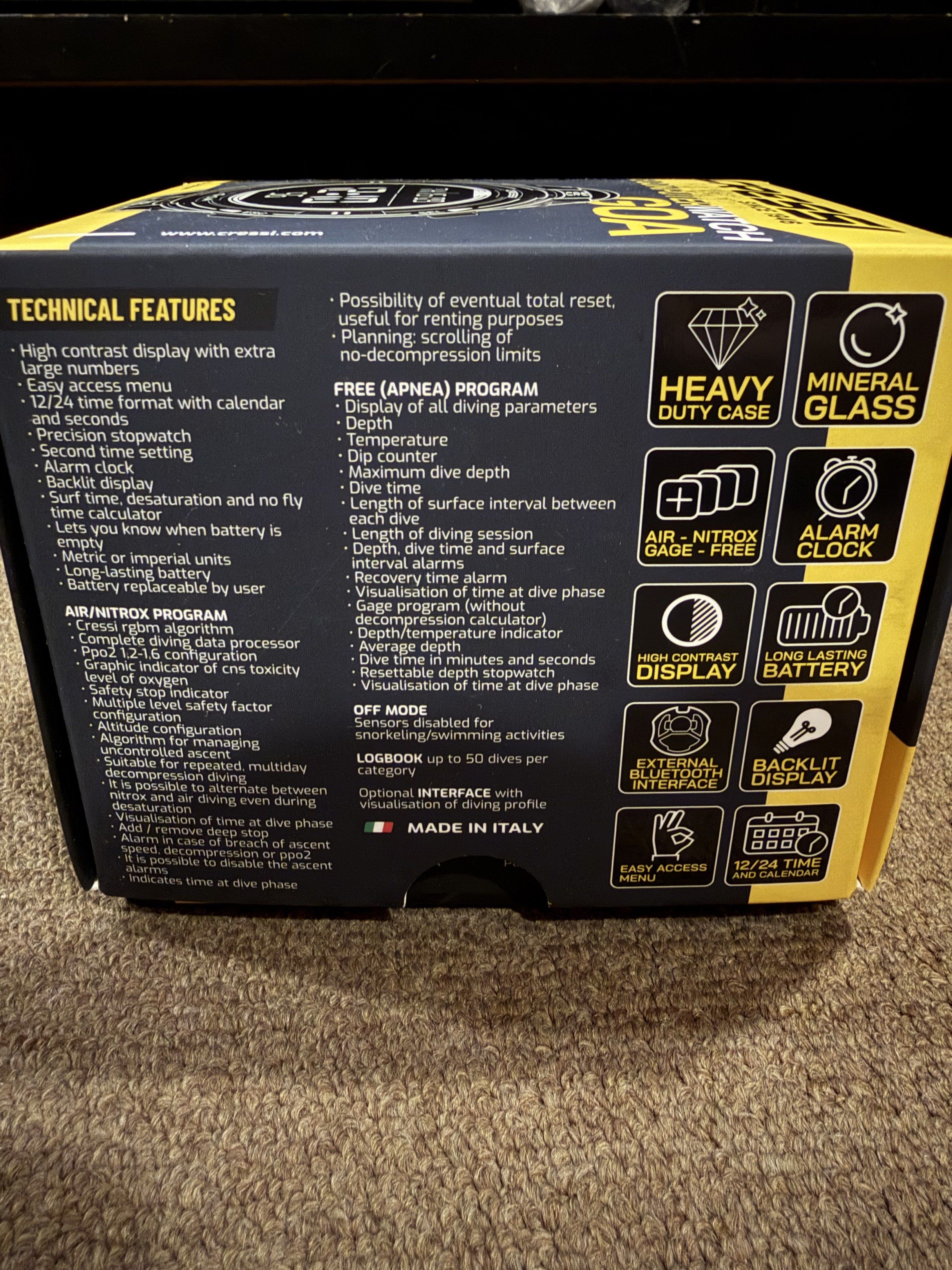 Cressi GOA Dive Computer Watch (Category: Other Sports Equipment and Supplies) located in Mandaluyong City. Submitted by jim.dc (Listing ID 1417552714, Image 3). Description: Brand new Box, manual etc..