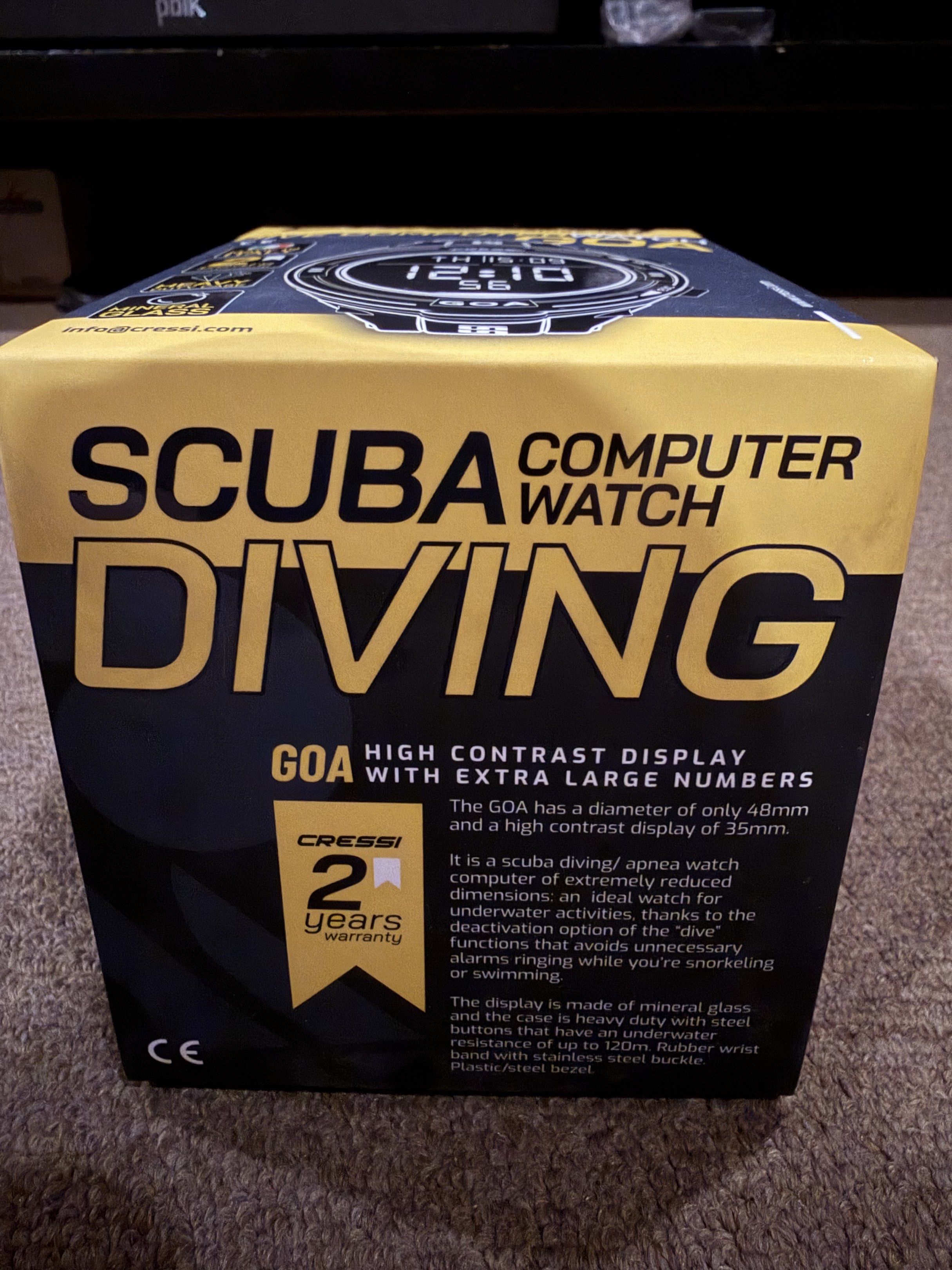 Cressi GOA Dive Computer Watch (Category: Other Sports Equipment and Supplies) located in Mandaluyong City. Submitted by jim.dc (Listing ID 1417552714, Image 2). Description: Brand new Box, manual etc..