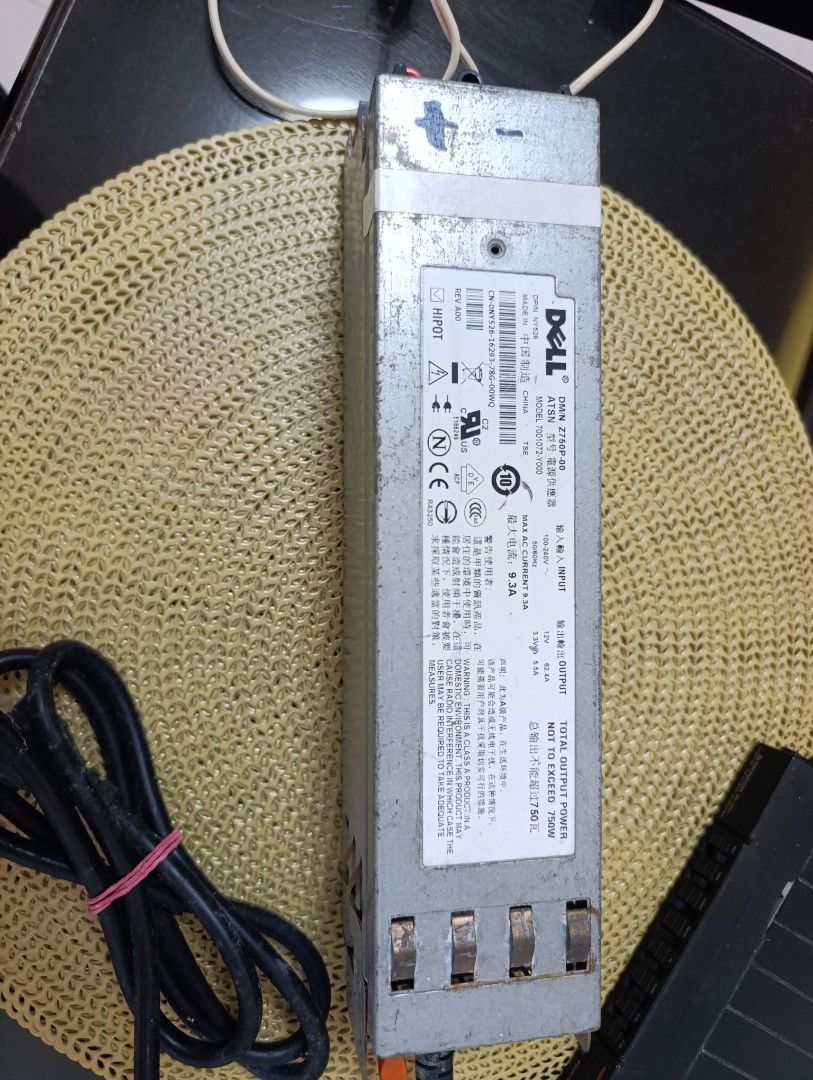 Dell DMN Z750P-00 Power Supply (Category: Computer Parts) located in Quezon City. Submitted by yourstruly2018 (Listing ID 1417457515, Image 3). Description: 12 volts 62.4 amps output good for car audio used at home..
