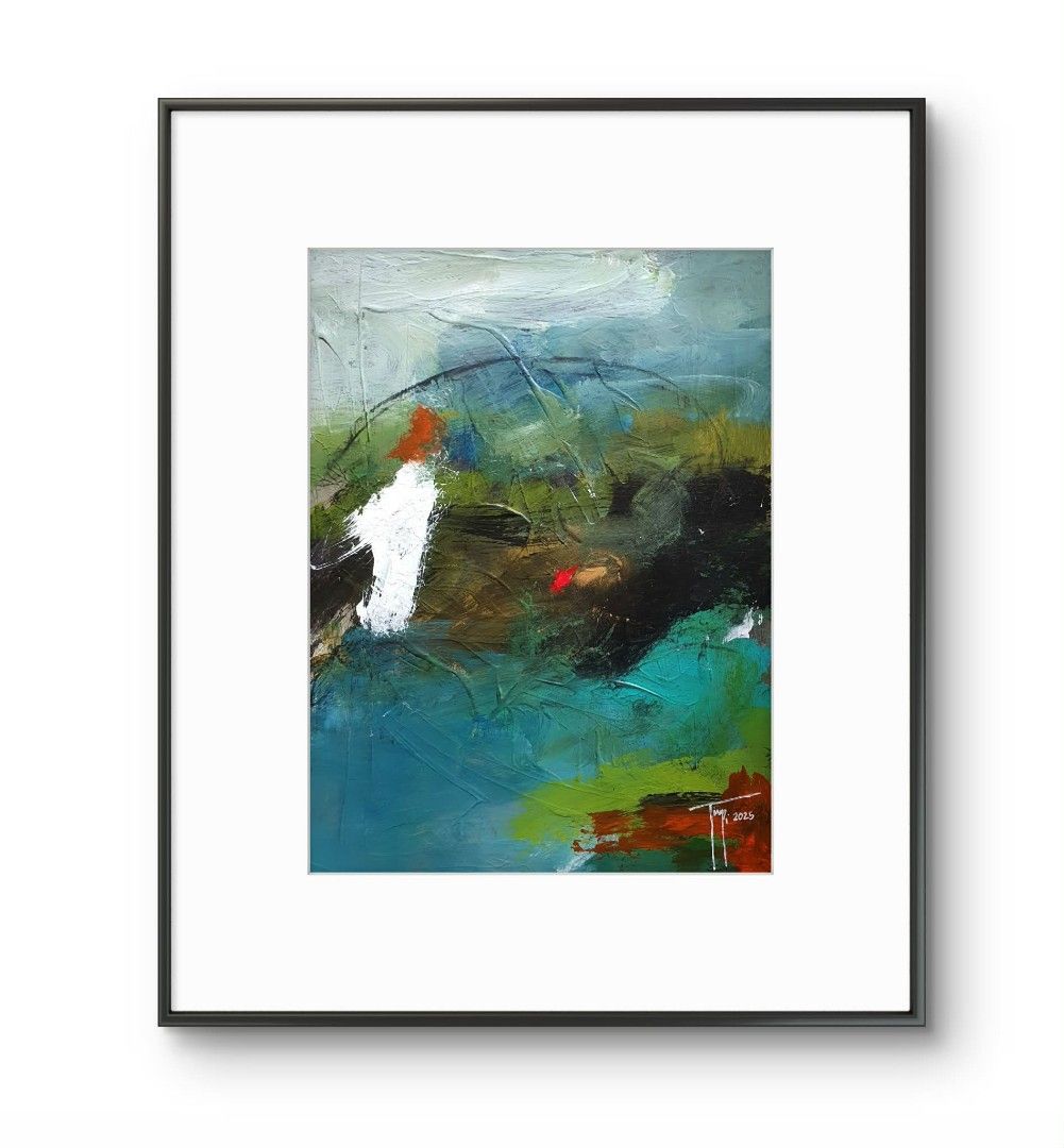 "Fracture and Flow" (Original Abstract Painting) (Category: Art & Prints) located in Pasig City. Submitted by raytimpi (Listing ID 1417461387, Image 1). Description: "Fracture and Flow" 11"x8.5" Acrylic and Charcoal on Board Php 2,000 Ray Timpi 2025 📍With Frame 📍With CERTIFICATE OF AUTHENTICITY from the original artist MOP: Gcash/GoTyme Bank Transfer/Paymaya/COD/COP/Pay Upon Meet Up MOD: LBC/LALAMOVE/JandT/Meet Up/Pick Up Location: Pasig/Cainta