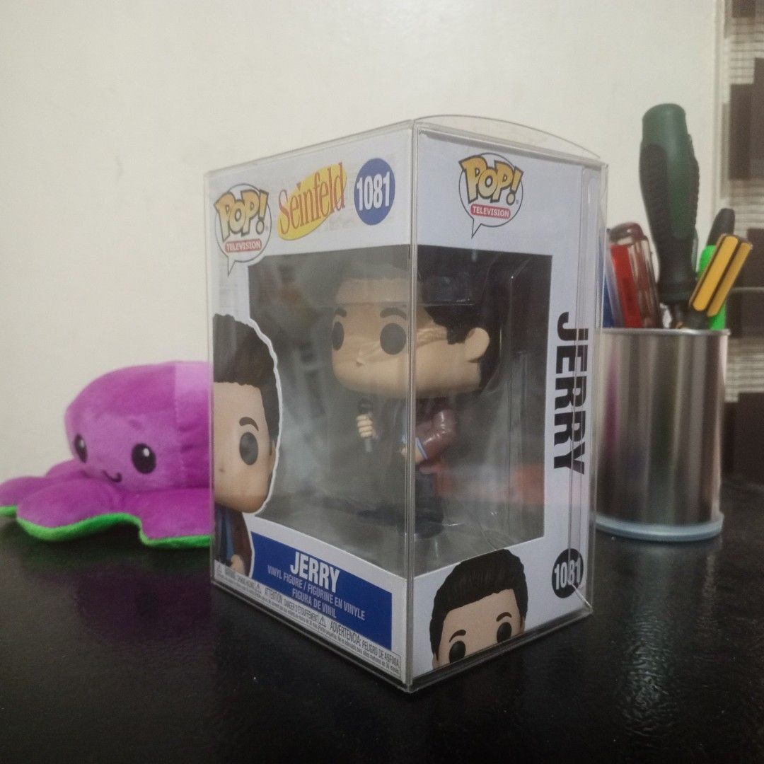 Funko Pop! Jerry Seinfeld #1081 (Category: Figurines & Statues) located in Makati City. Submitted by greenwillow13 (Listing ID 1417426080, Image 2). Description: RUSH • MINT Funko Pop Jerry Seinfeld vinyl figure #1081 with Boss Protector RFS: Not a Funko collector. Taking up storage space.