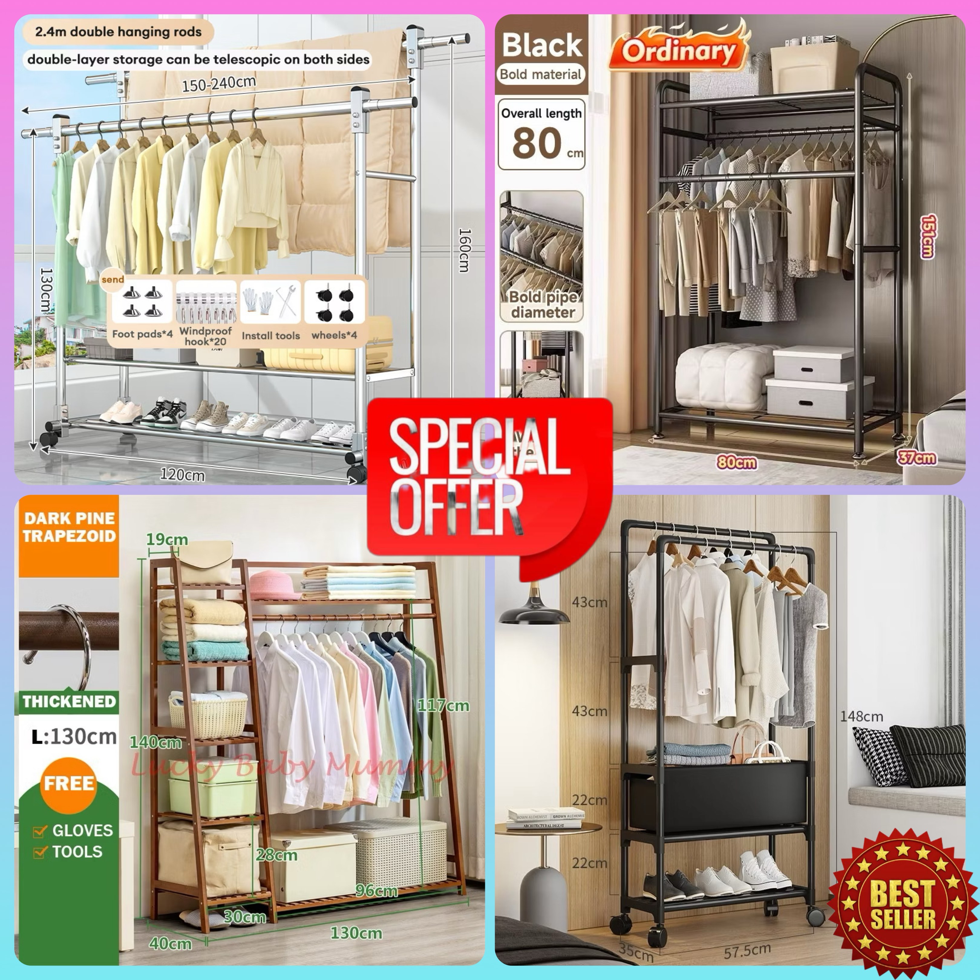Home Clothes Drying Rack | Simple Indoor Clothes Hanger| Drying Rack ...
