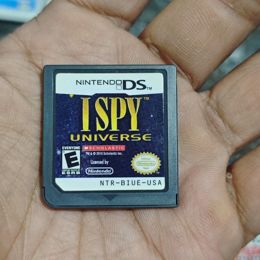 I Spy Universe DS Game (Category: Nintendo) located in Quezon City. Submitted by shopme_gadget30 (Listing ID 1417565509, Image 1). Description: kindly read the details first for sale fixed price good Condition tested and working game card only compatible to Nintendo DS usa region authentic/ Original Shoopppppeee —,✅ can check out pm for the linnnkkk (If shoopppee check out, price is higher by 20% because of shooppppeee deduction qc area meet up: 