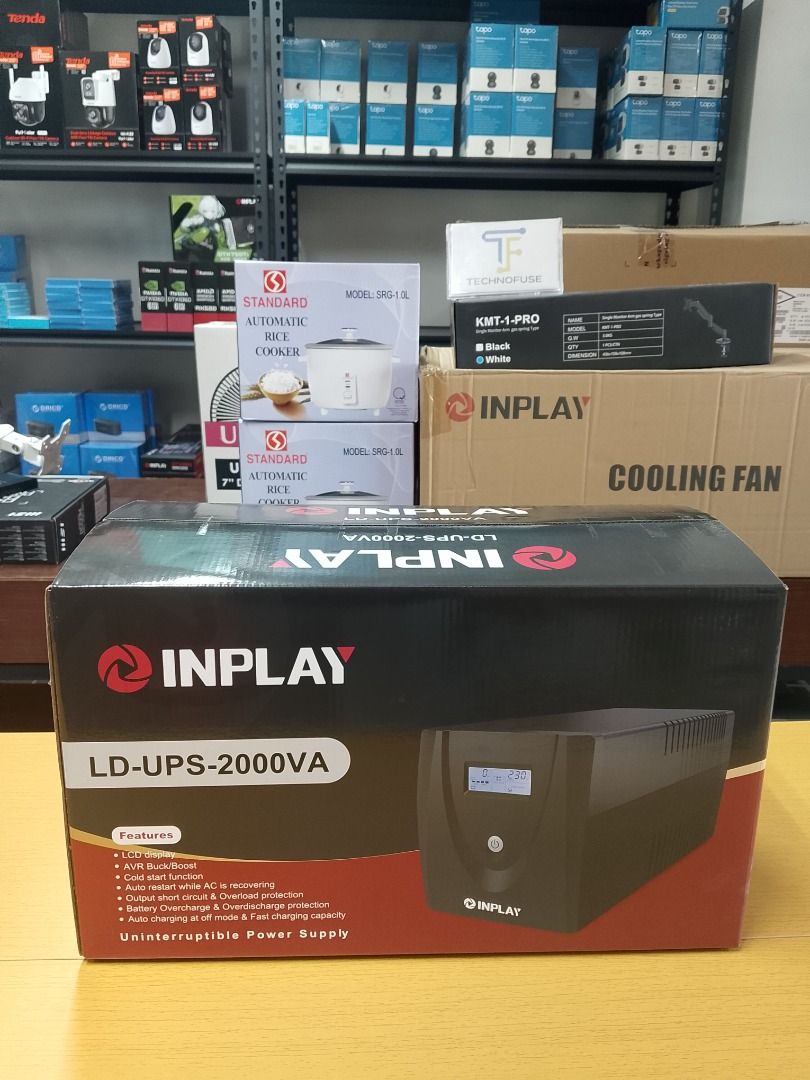 Inplay UPS 2000VA LCD Display (Category: Computer Parts) located in Pasig City. Submitted by technofuseofficial (Listing ID 1417453556, Image 2). Description: Inplay UPS 2000VA LCD Display Brand New and Original Items Store Location: 4F Unit 402, 604 Shaw Boulevard, Barangay Kapitolyo, Pasig City Same Day Delivery: - Lalamove delivery within Metro Manila - For walk-ins: Always PM first for item availability - We are also open for night time deliv
