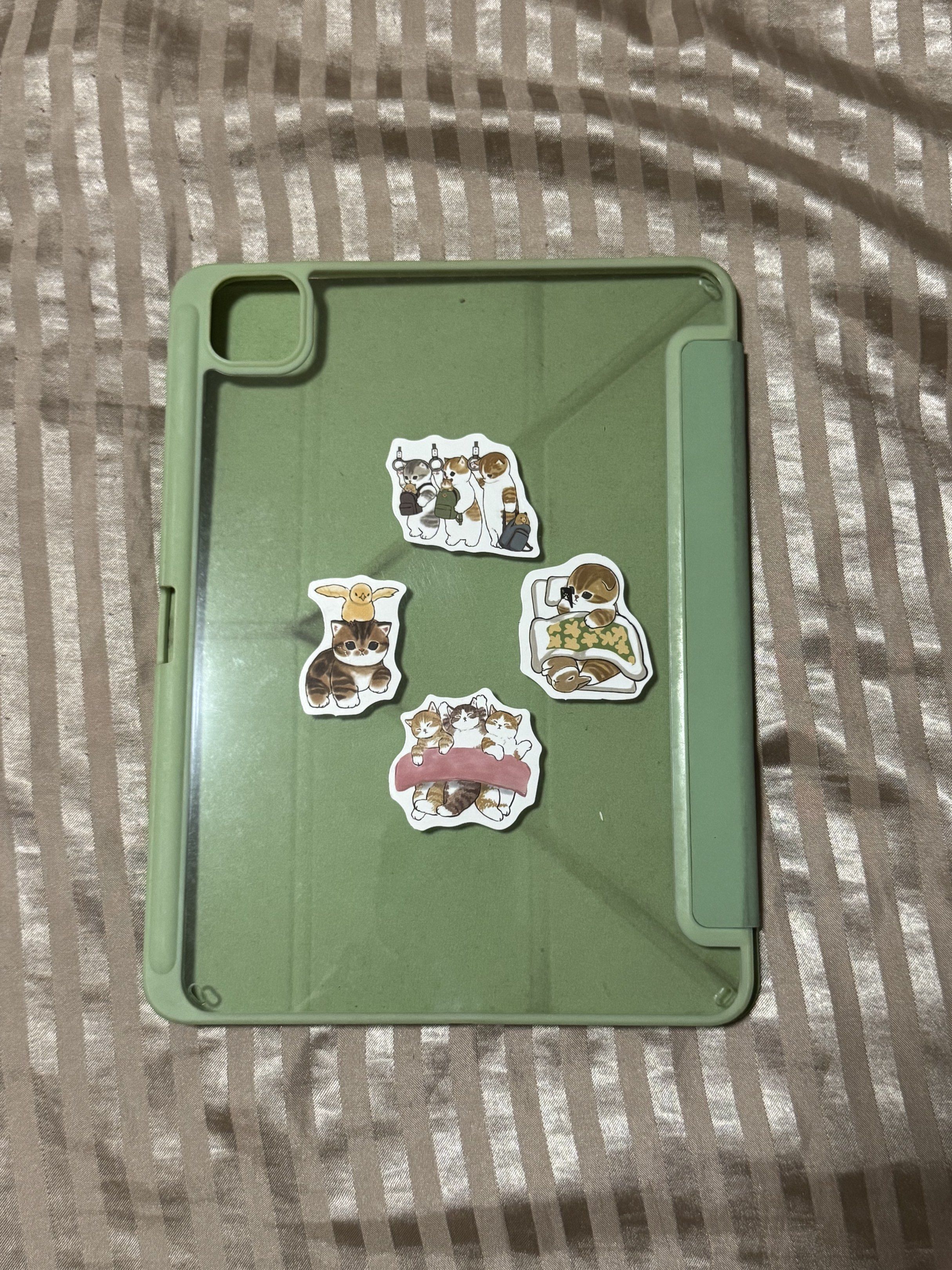 ipad pro 11 case (green) (Category: Cases & Sleeves) located in Lipa City. Submitted by aye.nah (Listing ID 1417563510, Image 2). Description: ᝰ ipad pro 11 case [ green ] — ₱250 + sf & pf • price is FIXED. • good condition ! x sensi • dirty lang. well used talaga STICKERS CAN BE REMOVED. PM ME IF INTERESTED.