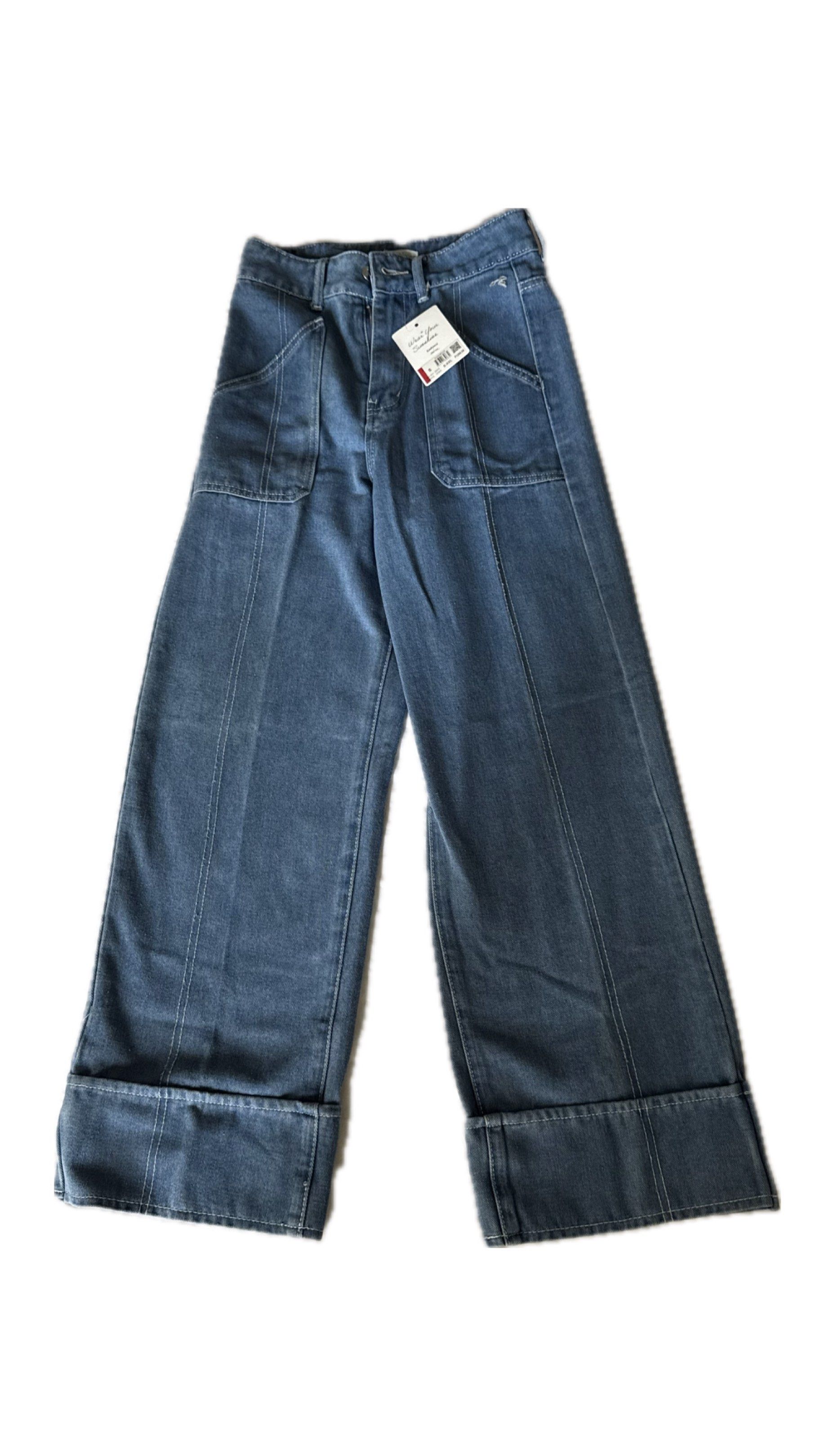 Kashieca Wide Leg Jeans (Category: Jeans) located in Pasig City. Submitted by liu03 (Listing ID 1417444603, Image 1). Description: rfs: wrong size mop: gcash mod: lalamove j&t (sf buyer).