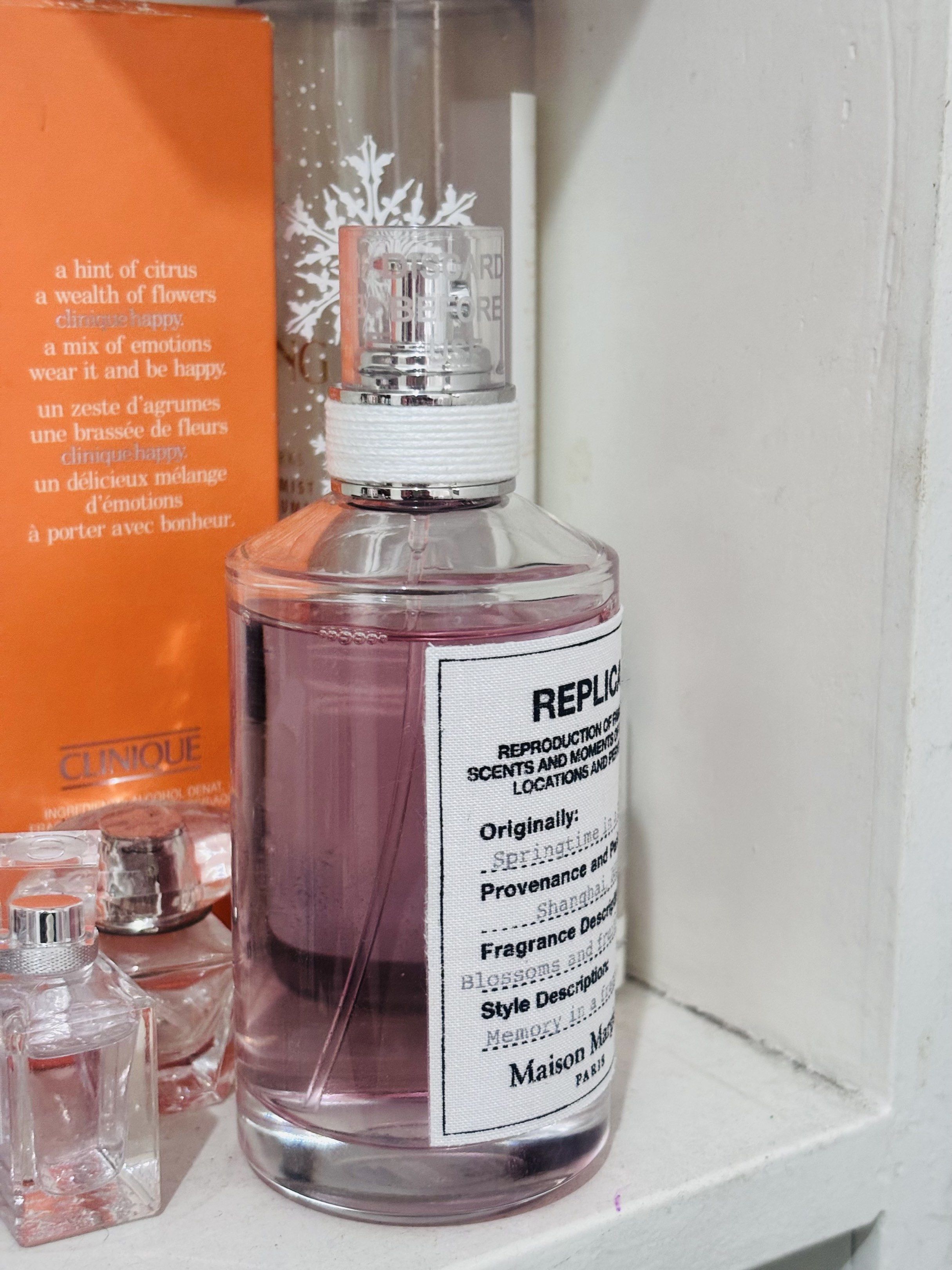 Maison Margiela Replica Springtime in a Park 100ml (Category: Fragrance & Deodorants) located in Meycauayan. Submitted by declutter0403 (Listing ID 1417484572, Image 3). Description: 80% full Bought in Look SM North .